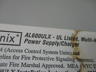 Altronix Power Supply / Charger AL600ULX 12/24VDC Used