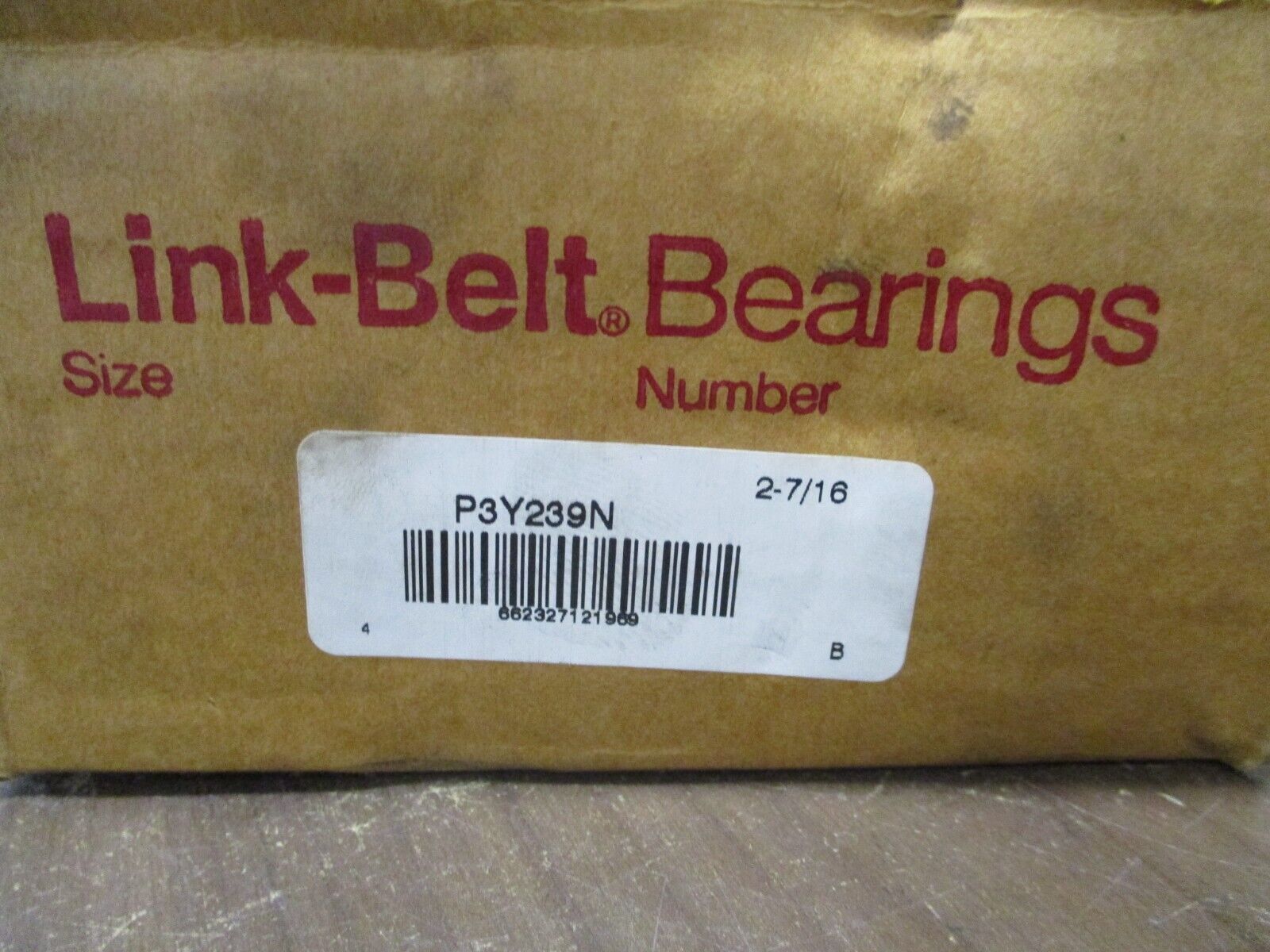 Link Belt Pillow Block Bearing P3Y239N 2 7/16" New Surplus