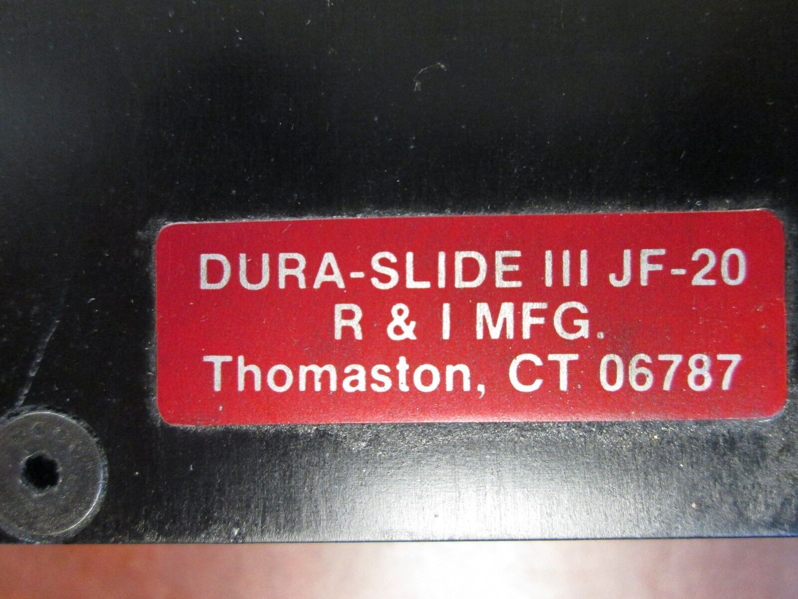 R & I MFG. Dura-Slide III JF-20 Used