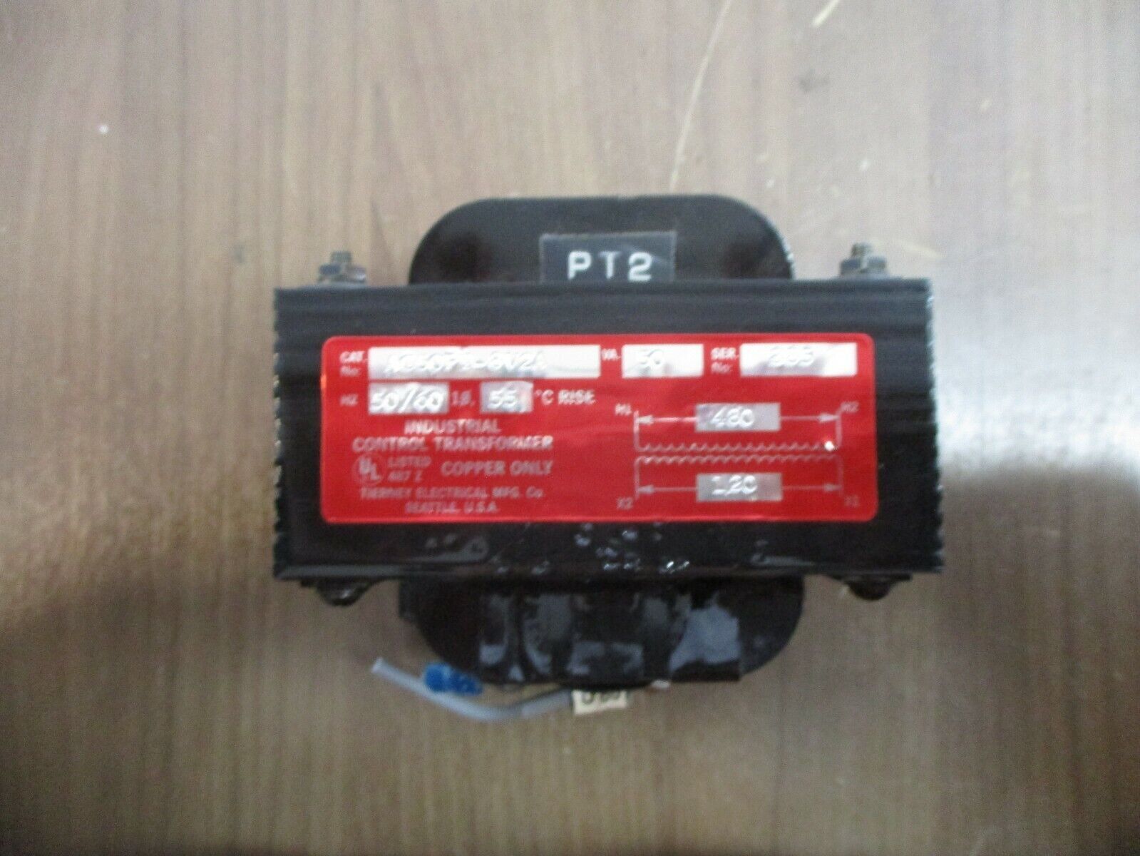 Tierney Control Transformer AC50PT-8V2A 50VA Pri: 480V Sec: 120V Used