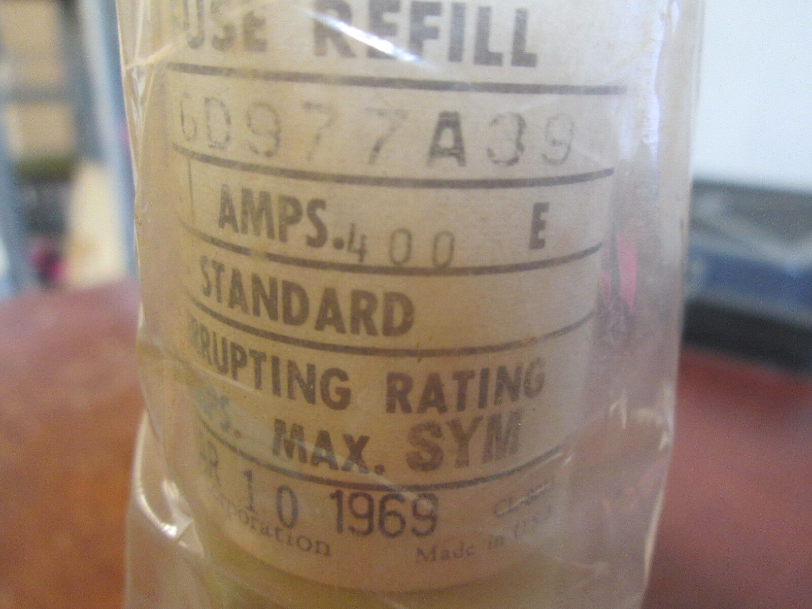 Westinghouse Type BA-400 Fuse Refill 116D977A39 400E 14.4KV *No Box* New Surplus