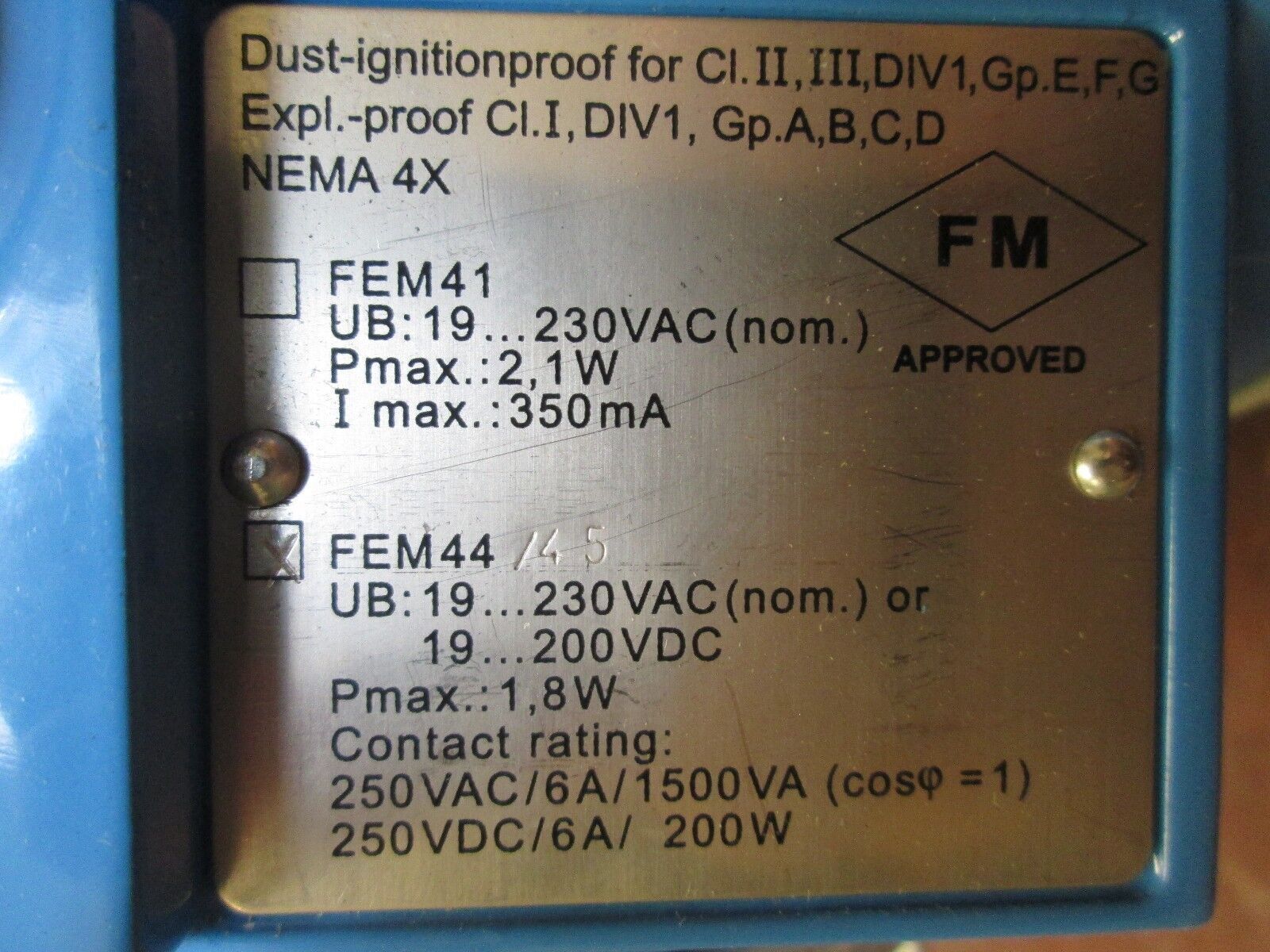 Endress+Hauser Soliphant II Level Limit Switch FTM 31B-G5KY13 nema 4X