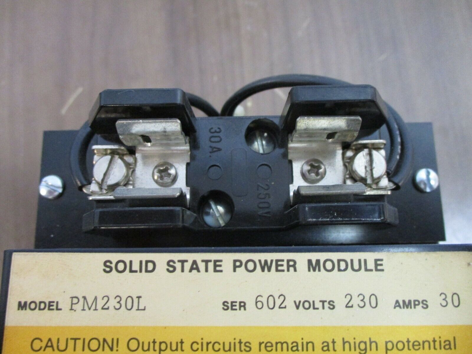 Harrel Solid State Power Module PM-230L 30A 230V Control: 10VDC Used