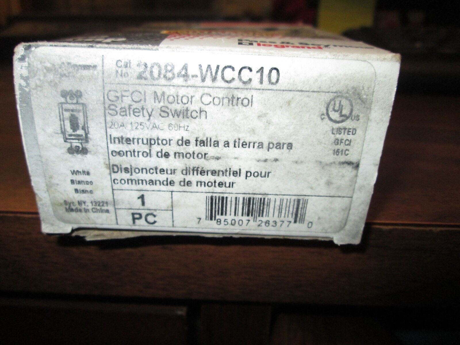 Pass & Seymore Legrand GFCI Motor Control Switch 2084-WCC10 20A 125VAC