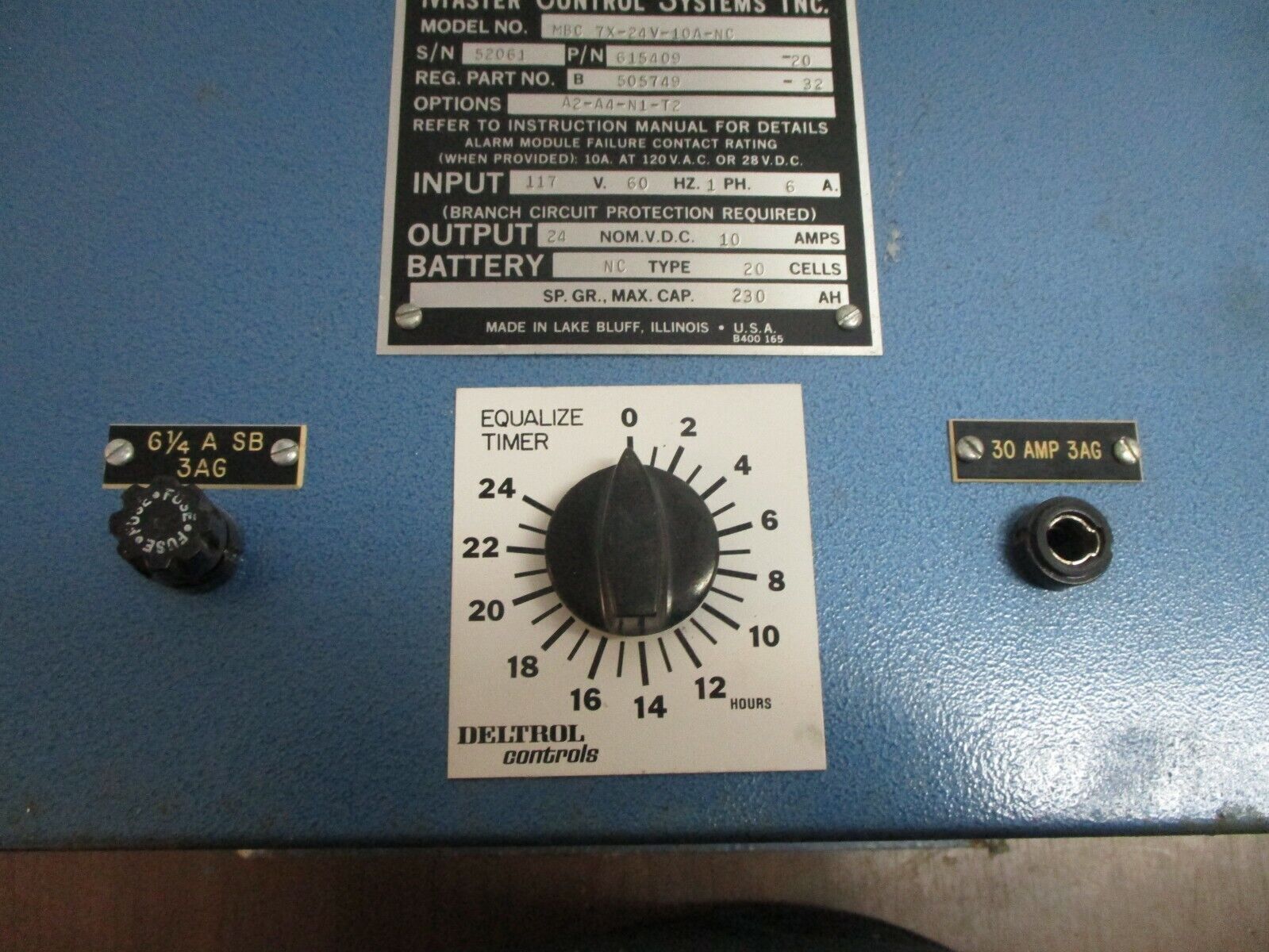 MCS Battery Charger 615409-20 Model#: MBC 7X-24V-10A-NC 230AH 20-Cells Used