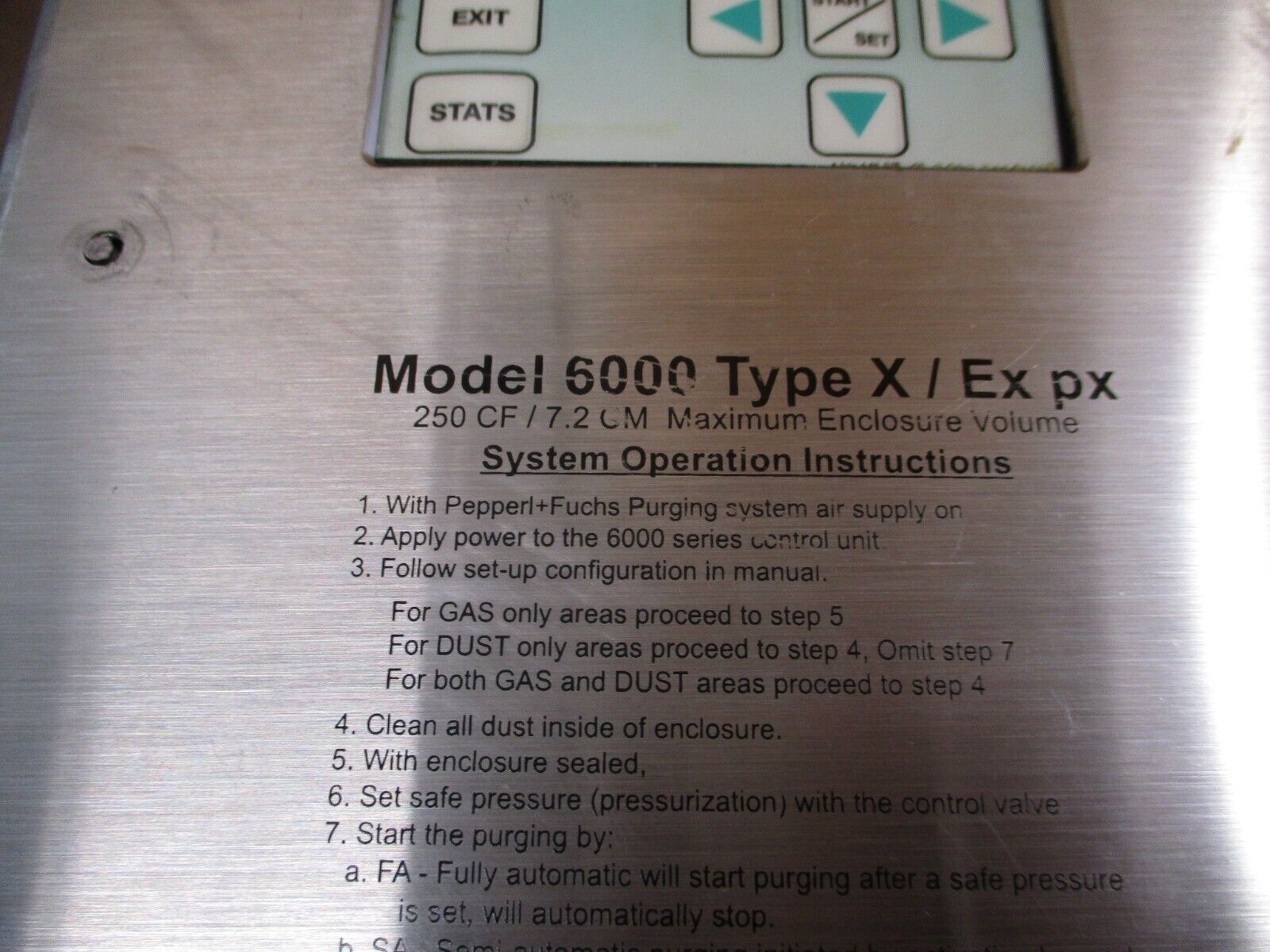 PepperL + Fuchs Purging System Control Unit Model 6000 Type X / Ex px Used