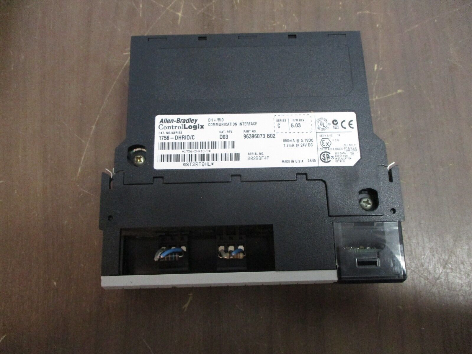 Allen-Bradley ControlLogix DH+/RIO Comm Interface Module 1756-DHRIO Ser. C Used
