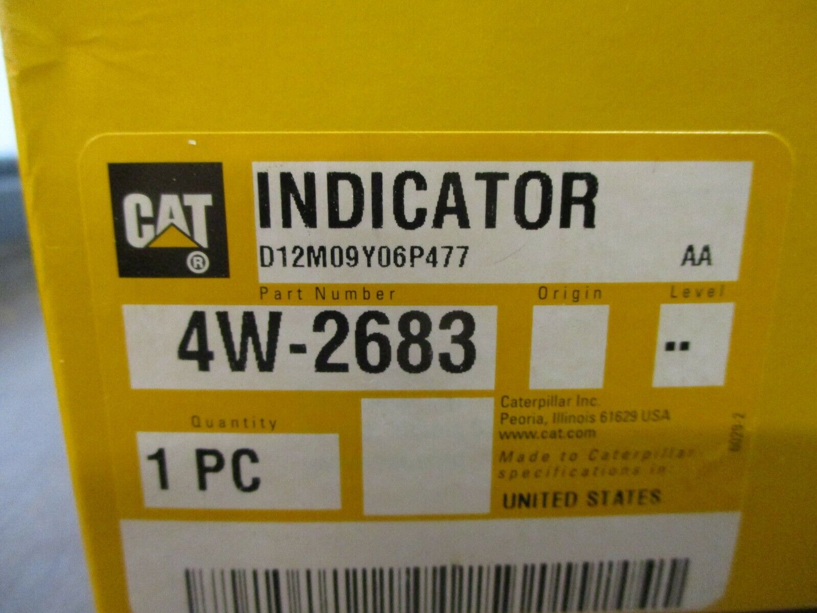CAT Temperature Indicator 4W-2683 New Surplus