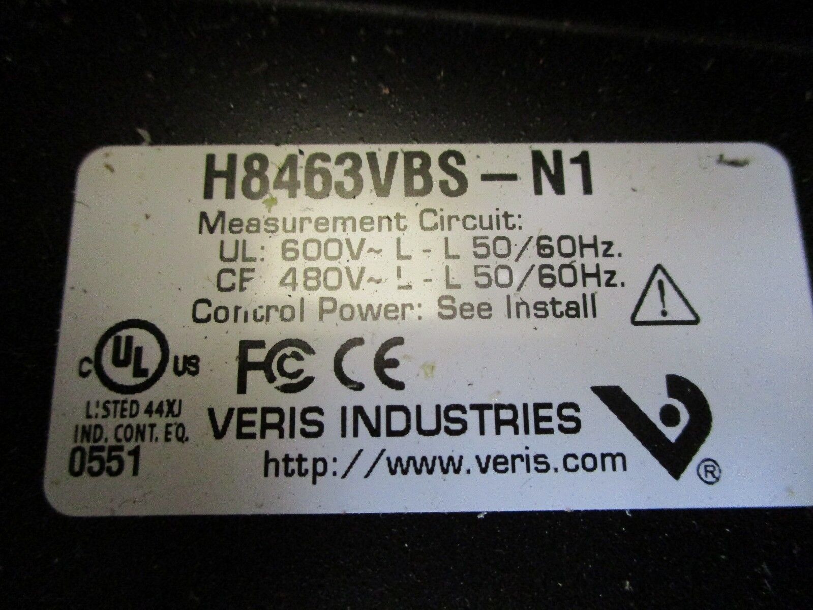 Veris Industries Hawkeye H8400 Series Wallmount Power Meter H8463VBS-N1 480/600V