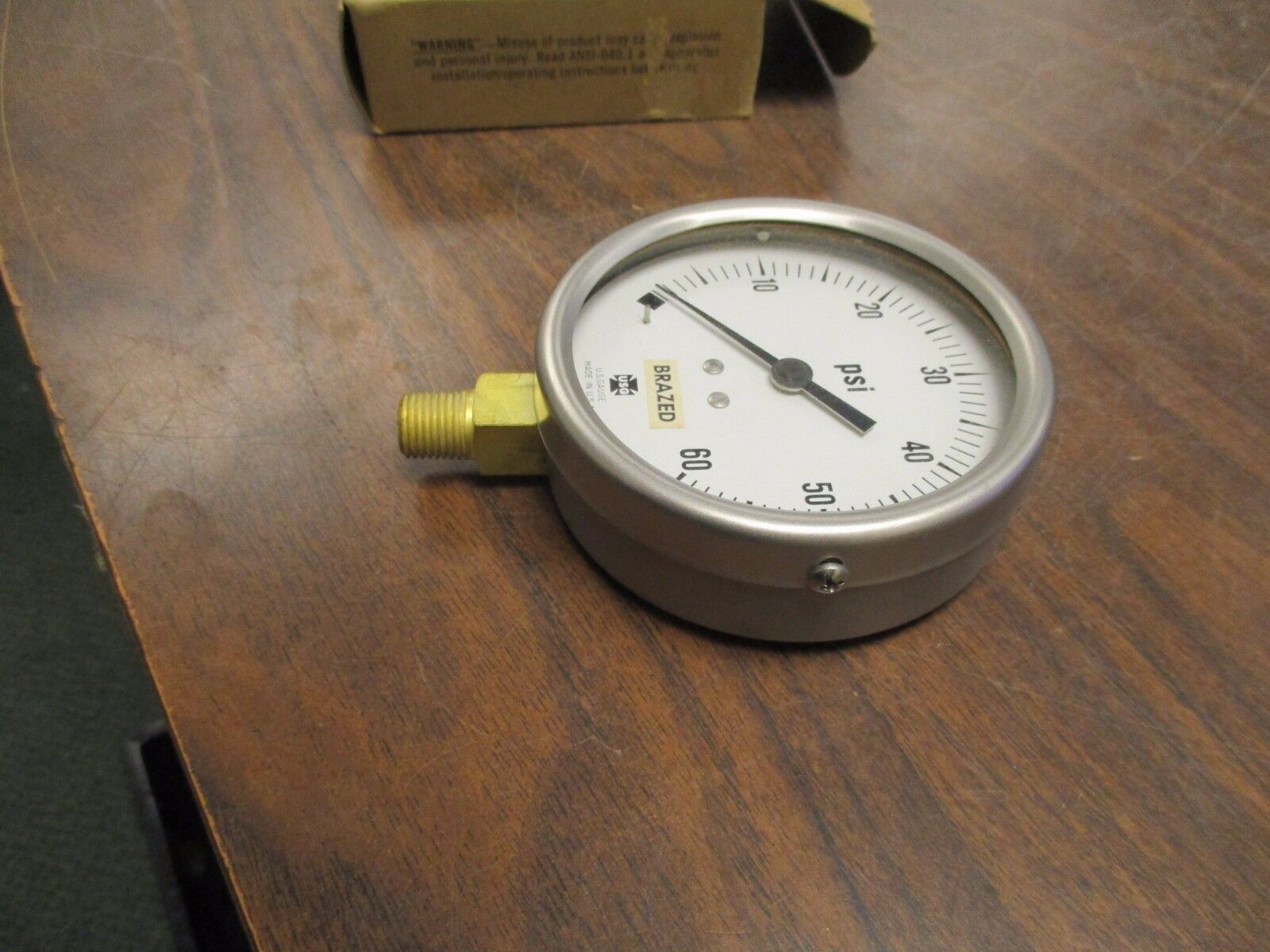 USG PSI Gauge Range: 0-60 PSI New Surplus