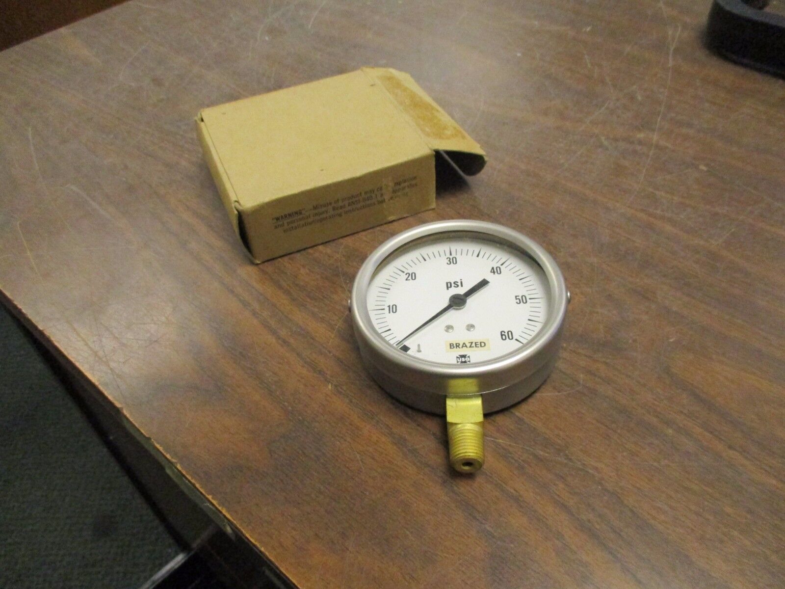 USG PSI Gauge Range: 0-60 PSI New Surplus