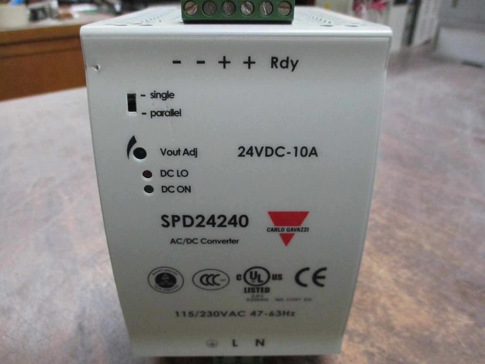 Carlo Gavazzi AC/DC Converter SPD242401B Input: 115/230VAC 47-63Hz 5.4/2.2A Used