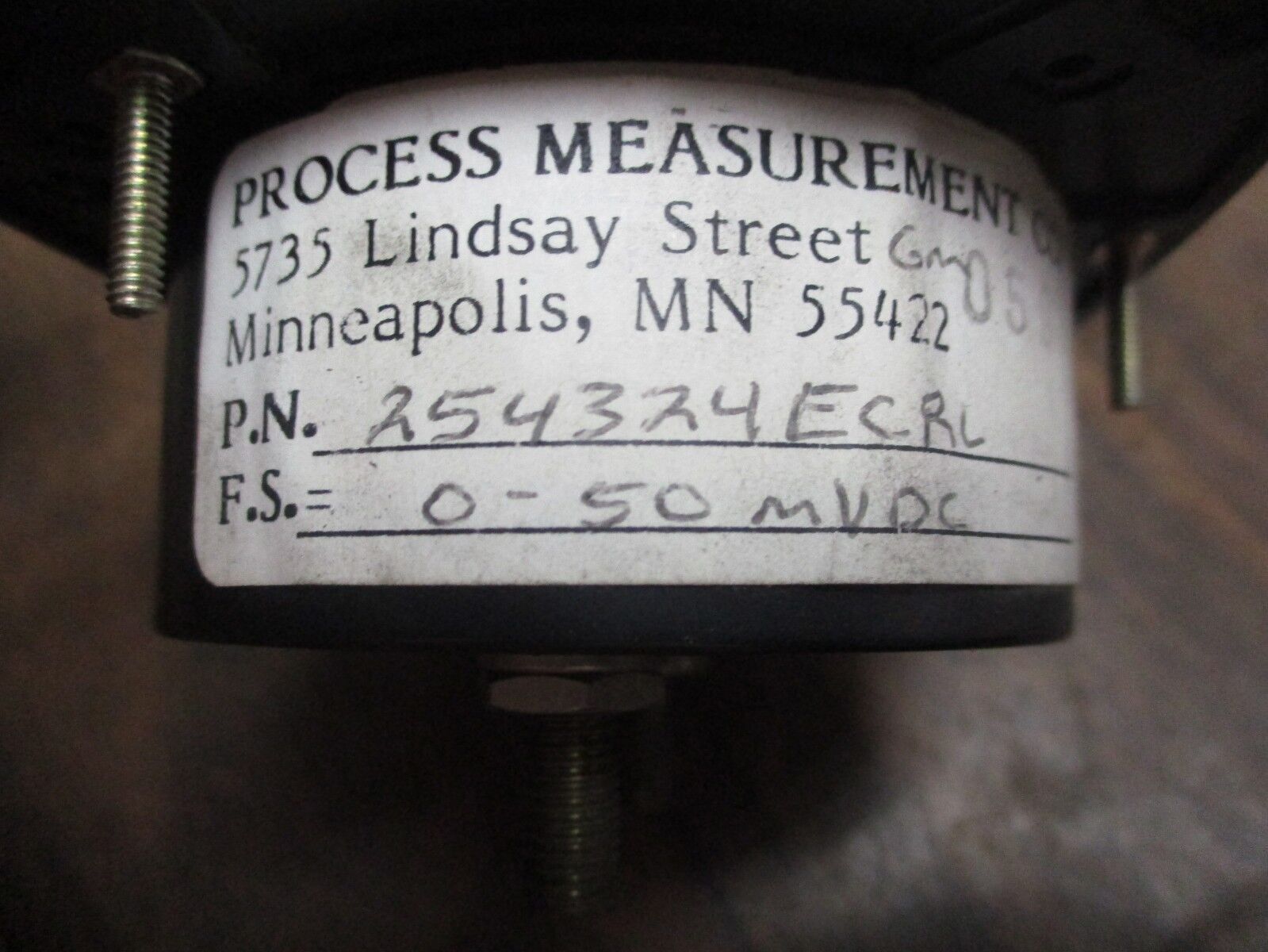 Process Measurement DC Ammeter 254324ECRL Range:0-200A *Cracked Cover* Used