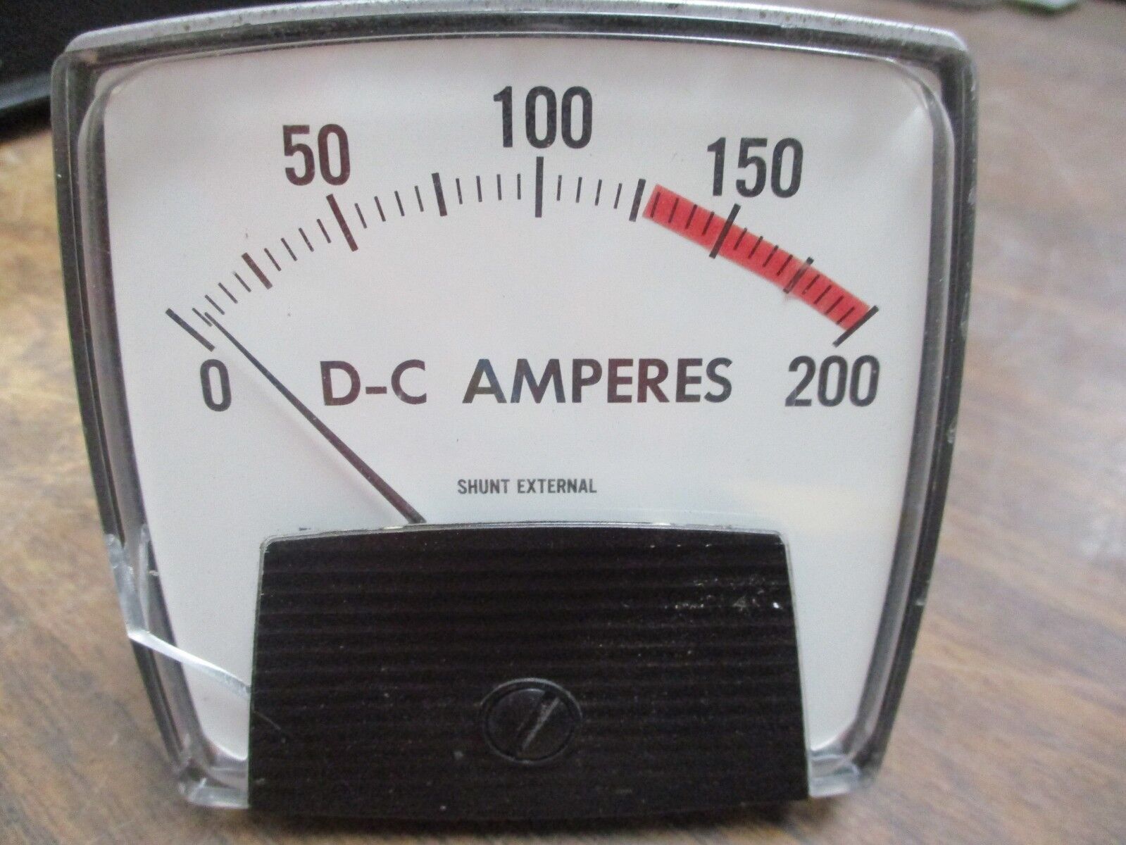 Process Measurement DC Ammeter 254324ECRL Range:0-200A *Cracked Cover* Used