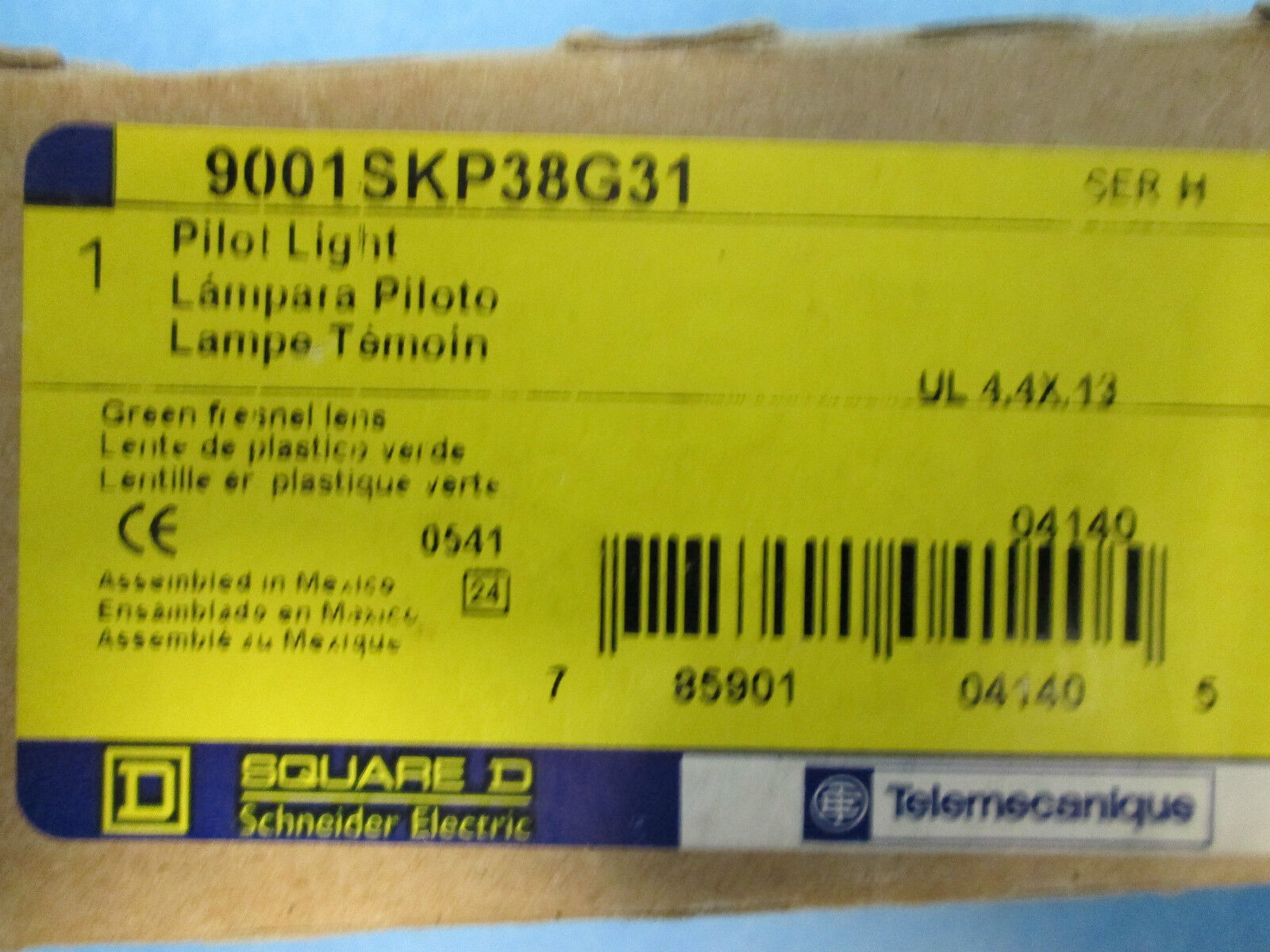 Square D Pilot Light Series H 9001SKP38G31 New Surplus