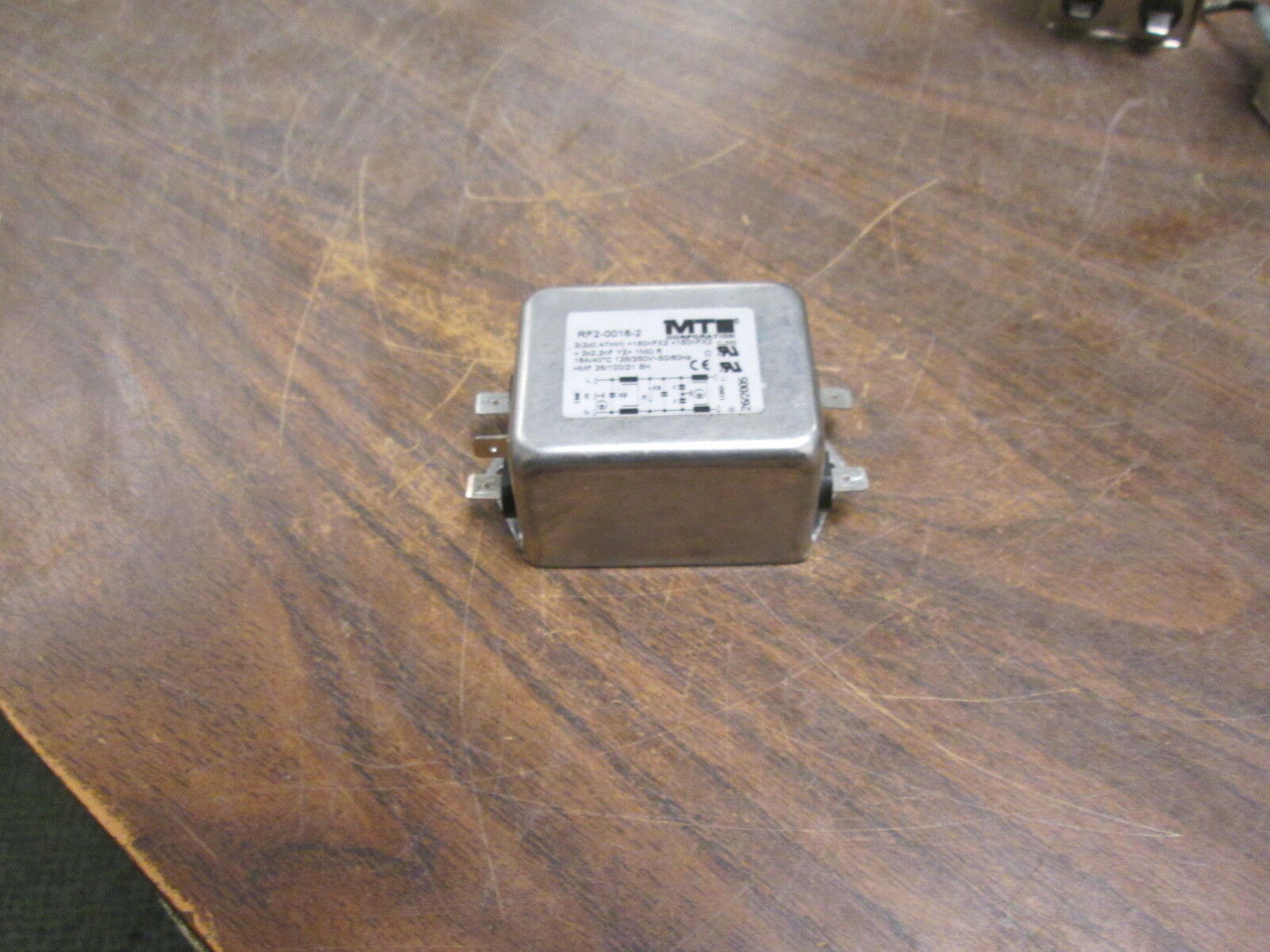 MTE RFI Filter RF2-0016-2 125/250V 16A 50/60Hz Used