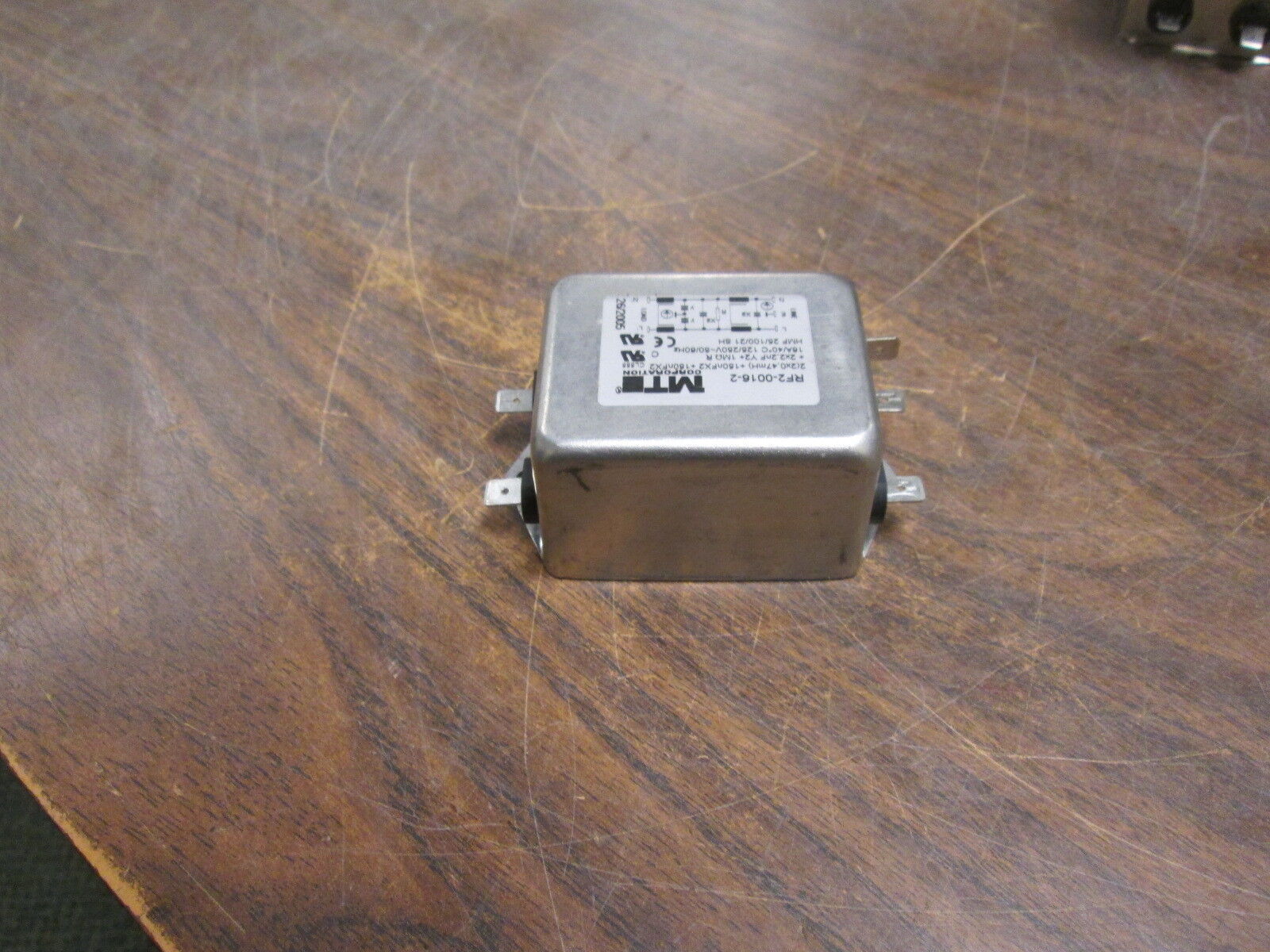 MTE RFI Filter RF2-0016-2 125/250V 16A 50/60Hz Used