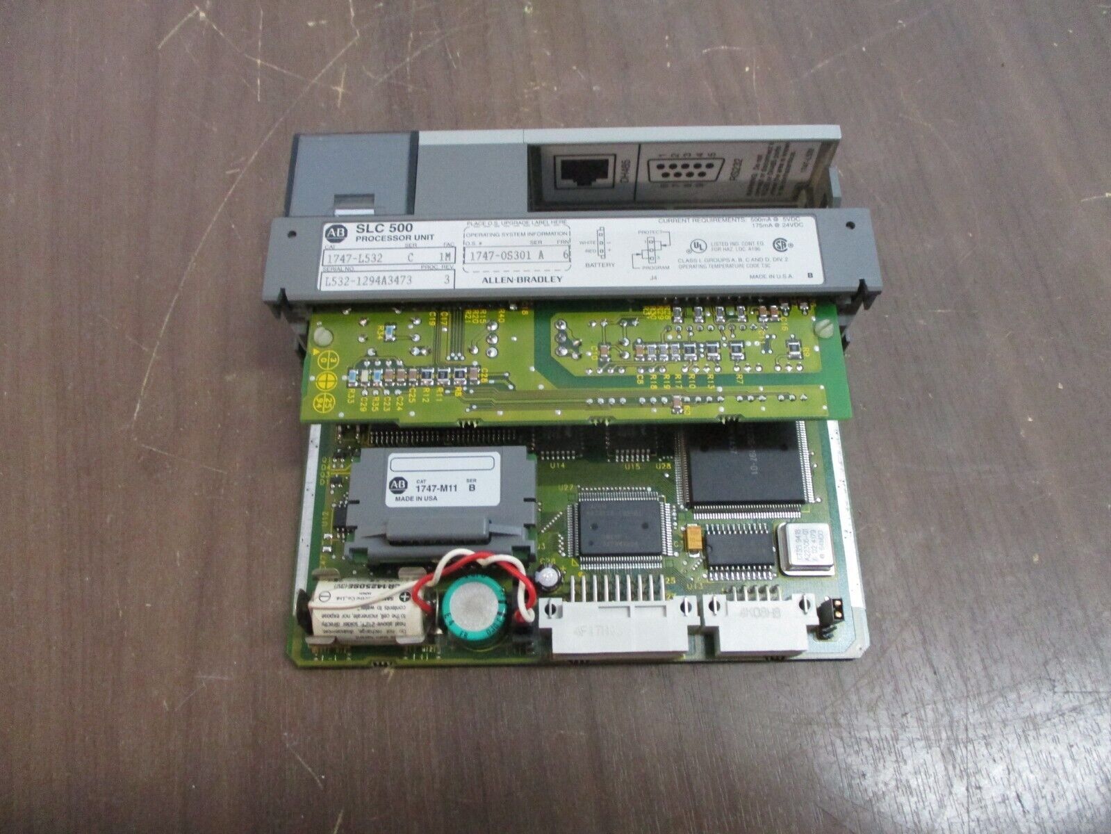Allen-Bradley SLC 500 Processor Unit 1747-L532 Ser. C FAC: 1M Proc. Rev. 3 Used