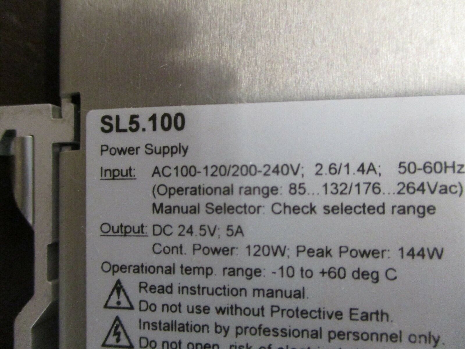 Puls Power Supply SL5.100 120W Input: AC 100-120/240V 2.6/1.4A 50-60Hz Used