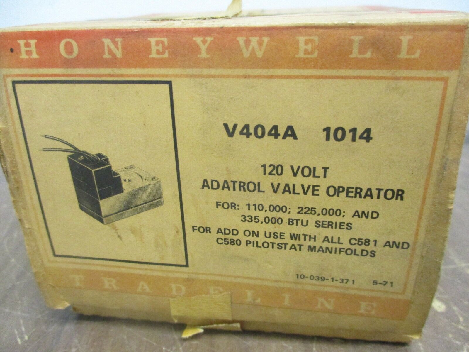 Honeywell Tradeline Adatrol Valve Operator CV404A 1014 120V New Surplus