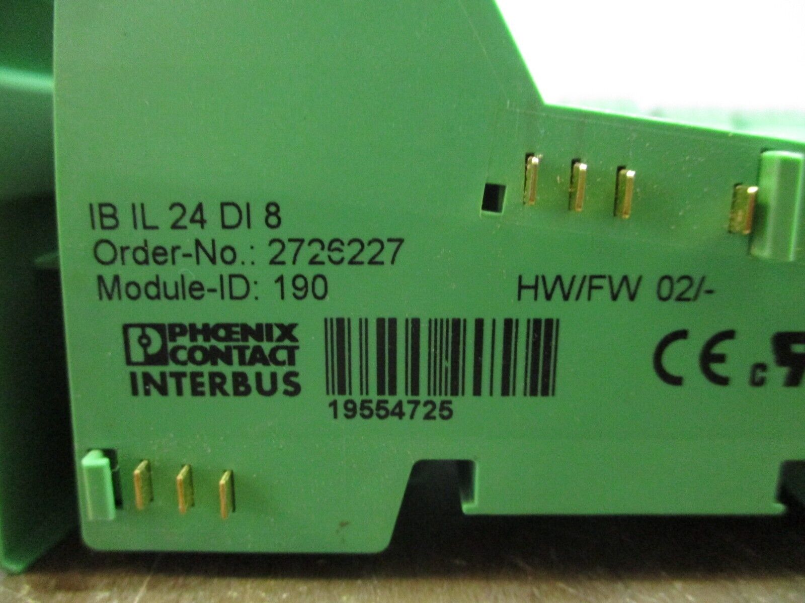 Phoenix Contact IBIL24DI8 Interbus 2726227 HW/FW: 02/- Used