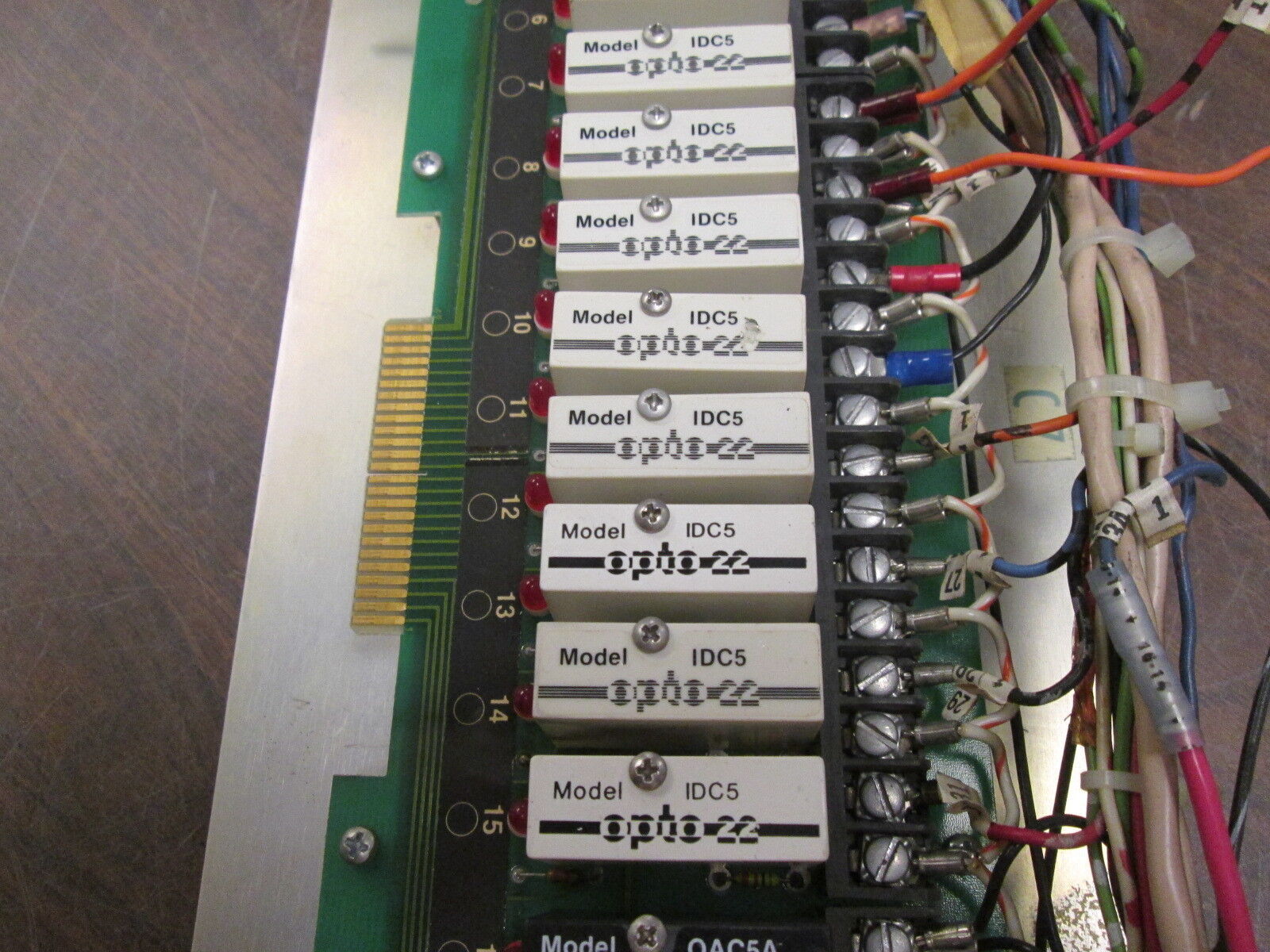 Opto 22 I/O Relay Board PB-24 (13)IDC5 Relay (5)OAC5A Relay (3)ODC5 Relay Used