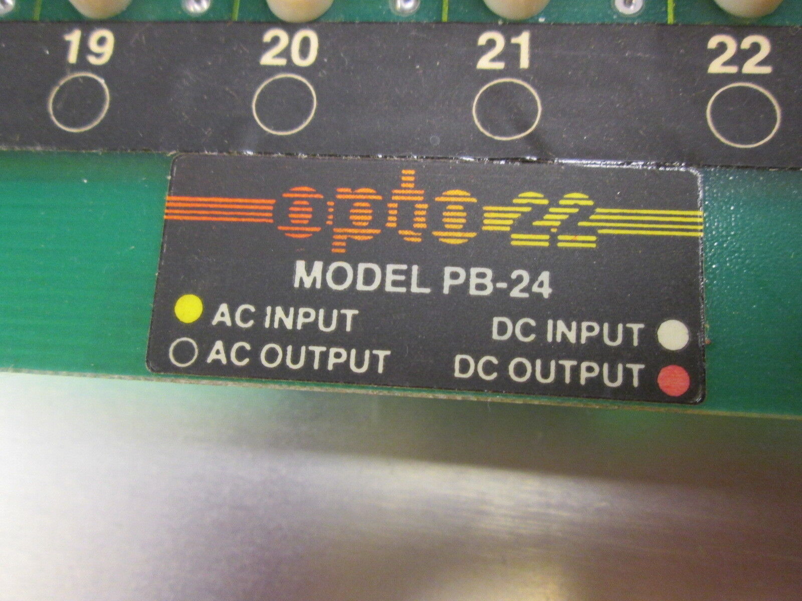 Opto 22 I/O Relay Board PB-24 (13)IDC5 Relay (5)OAC5A Relay (3)ODC5 Relay Used