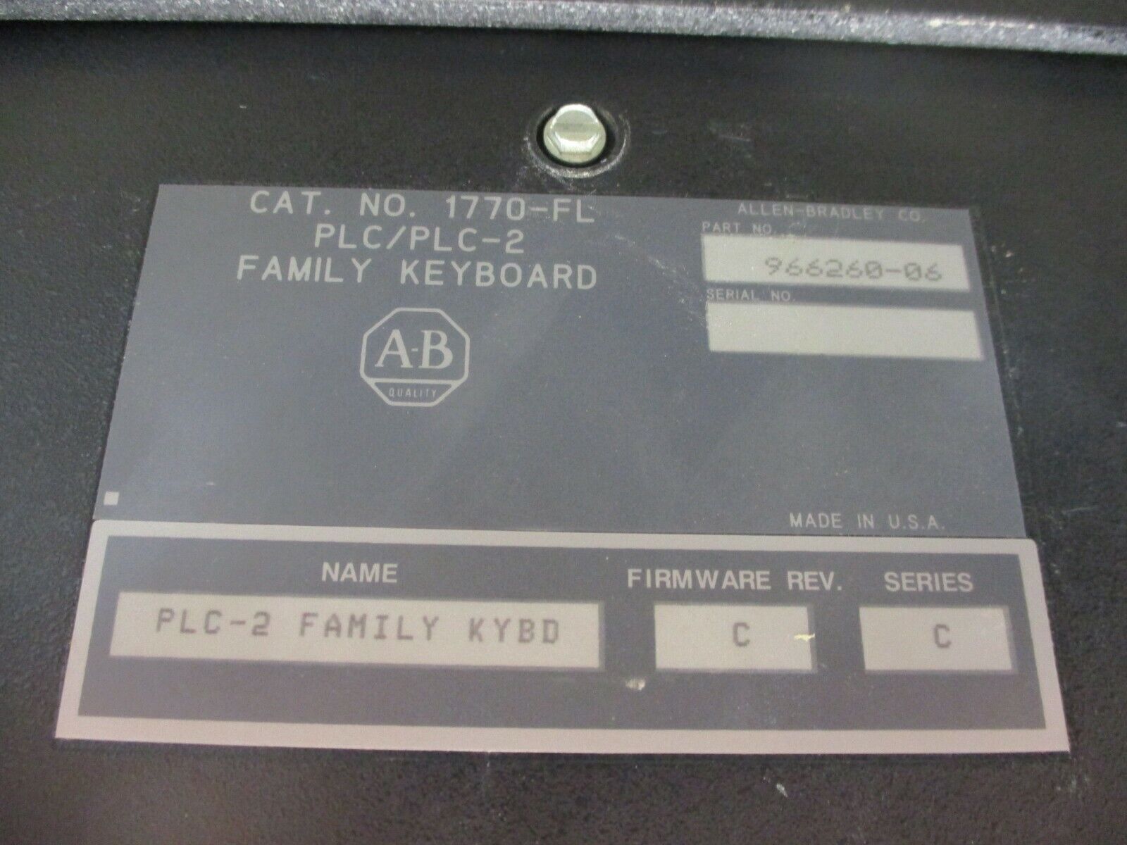 Allen-Bradley Industrial Terminal 1770-TA Ser. B F/W Rev. C 120/240V 1/0.5A Used