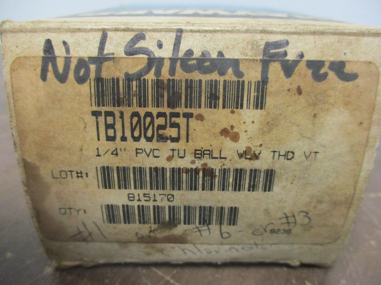 Hayward True Union Ball Valve TB10025T 1/4" PVC New Surplus