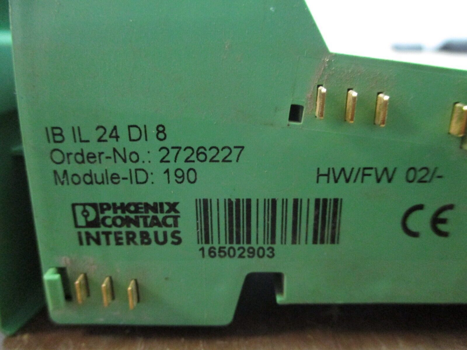Phoenix Contact IBIL24DI8 Interbus 2726227 HW/FW: 02/- *Broken Plastic* Used