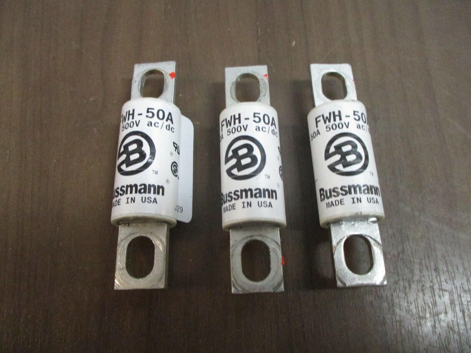 Bussmann Fuse FWH-50A 50A 500V *Lot of 3* Used