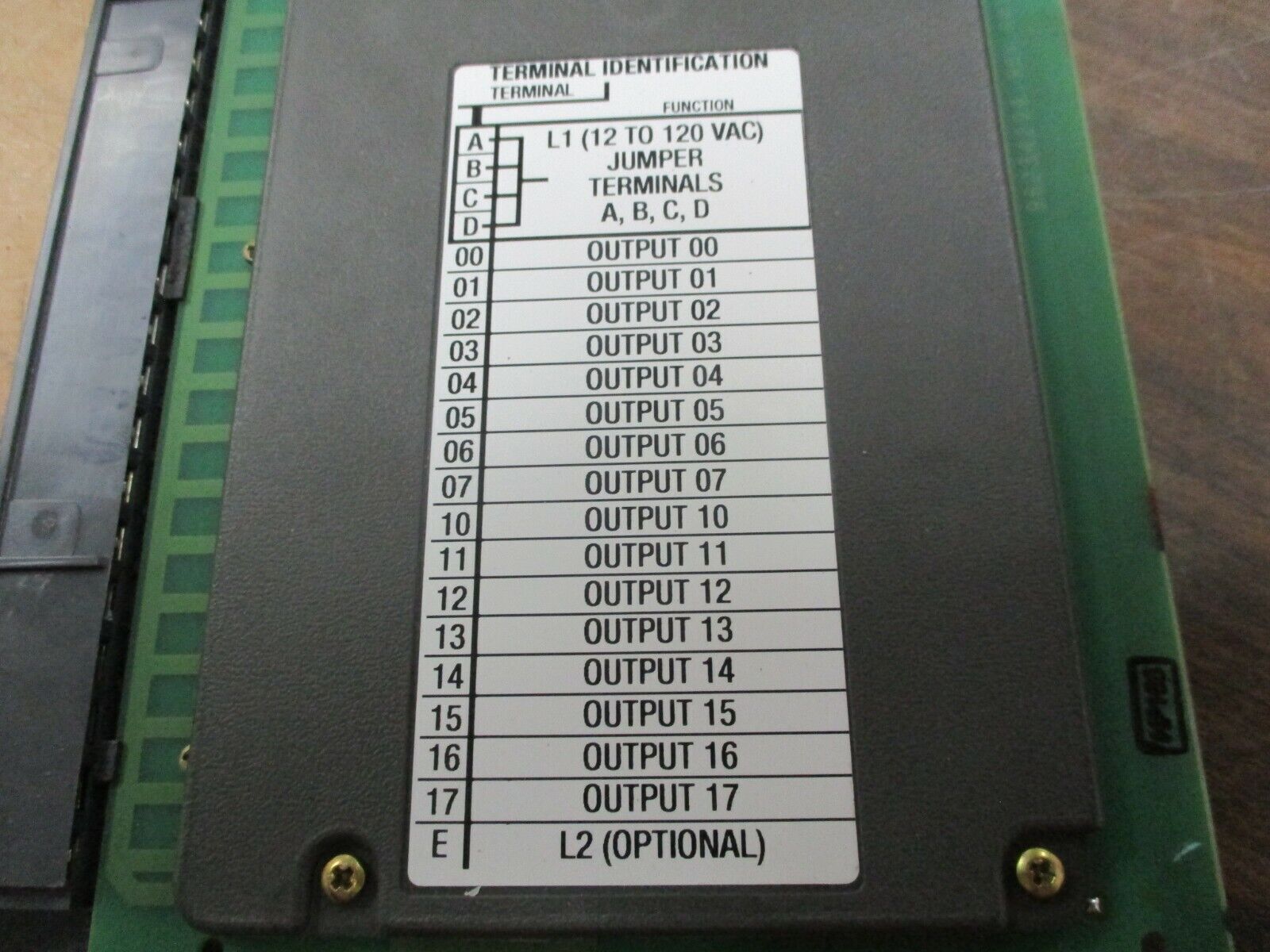 Allen-Bradley AC Output Module 1771-OAD/C Rev F01 10-138VAC *Missing Cover* Used