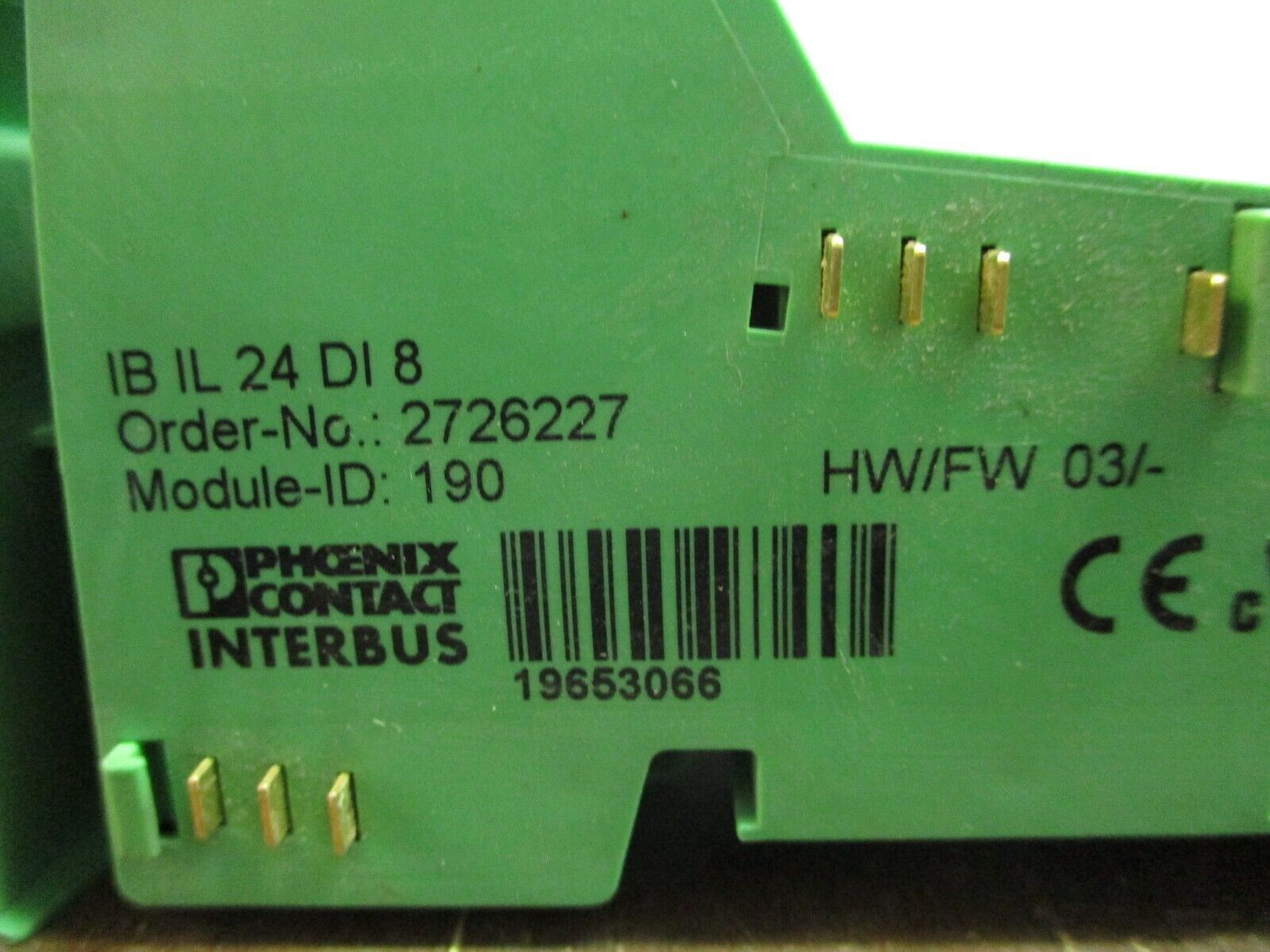 Phoenix Contact IBIL24DI8 Interbus 2726227 HW/FW: 03/- Used