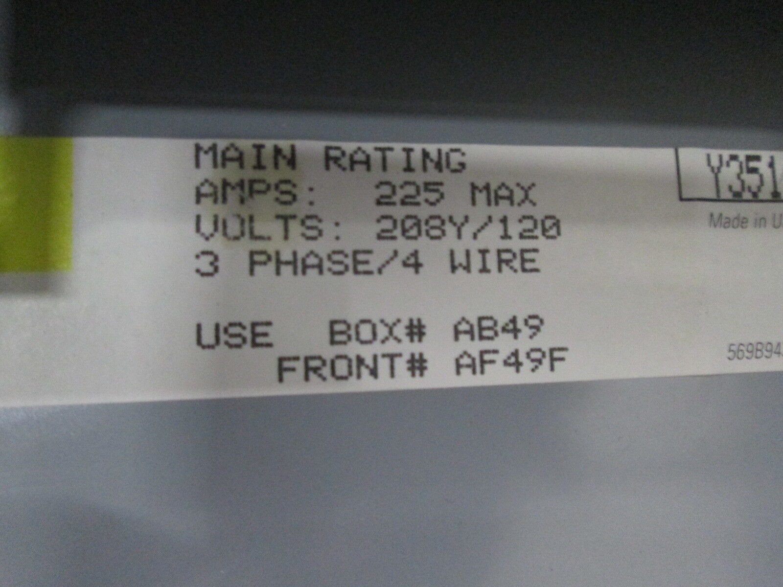 GE Main Lug Circuit Breaker Panel w/ Surge Suppressor AQU3422MBX 225A Max Used