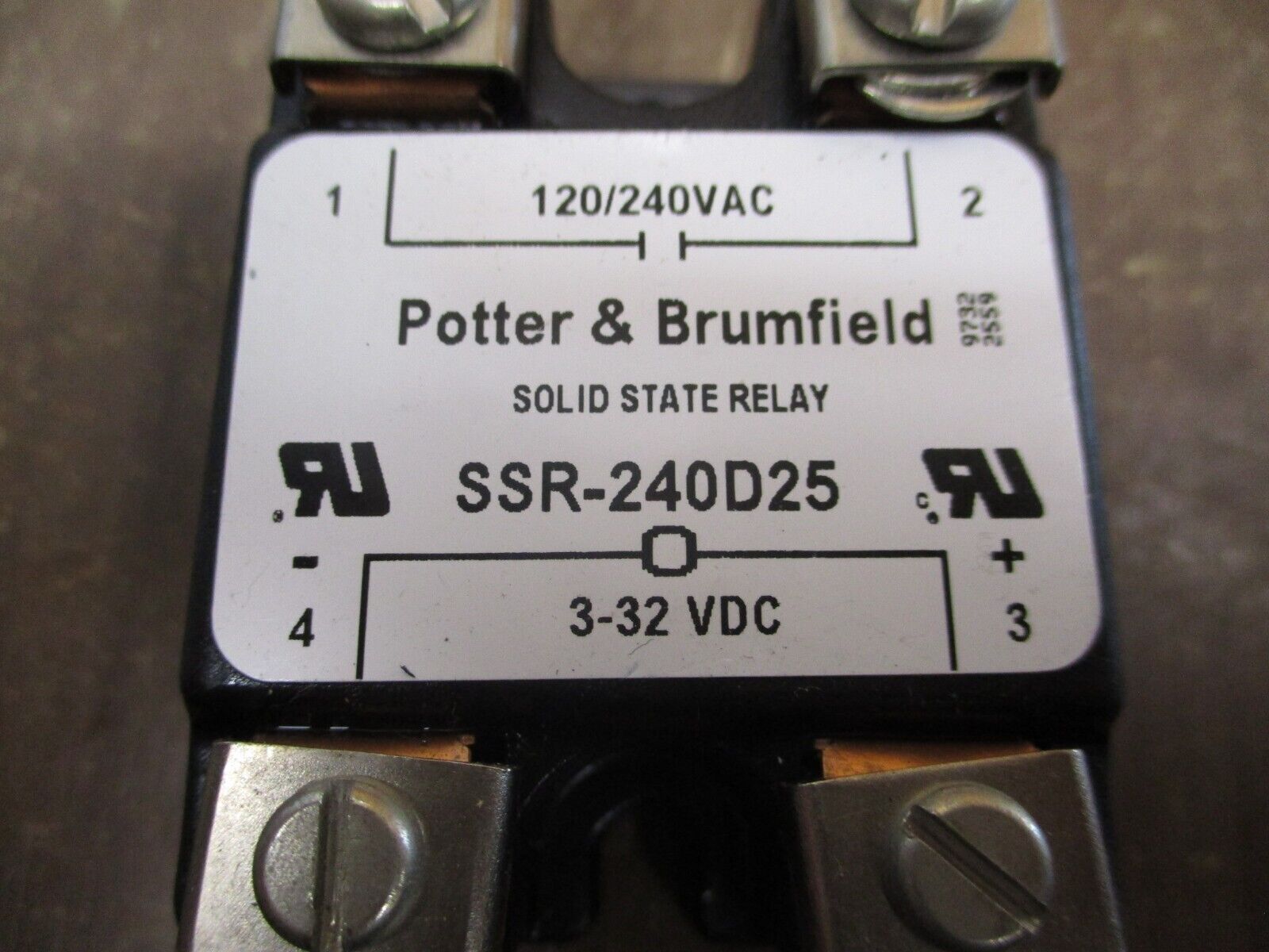 Potter & Brumfield Solid State Relay SSR-240D25 Input: 120/240VAC Used