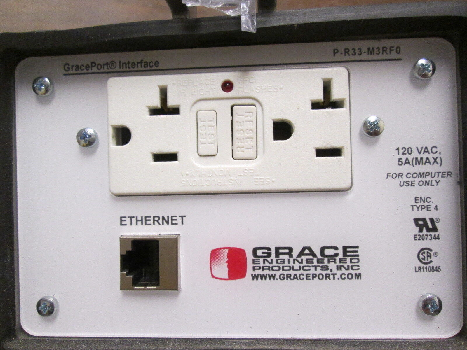 Grace Engineered Products Grace Port Interface P-R33-M3RF0 120VAC 5A Used
