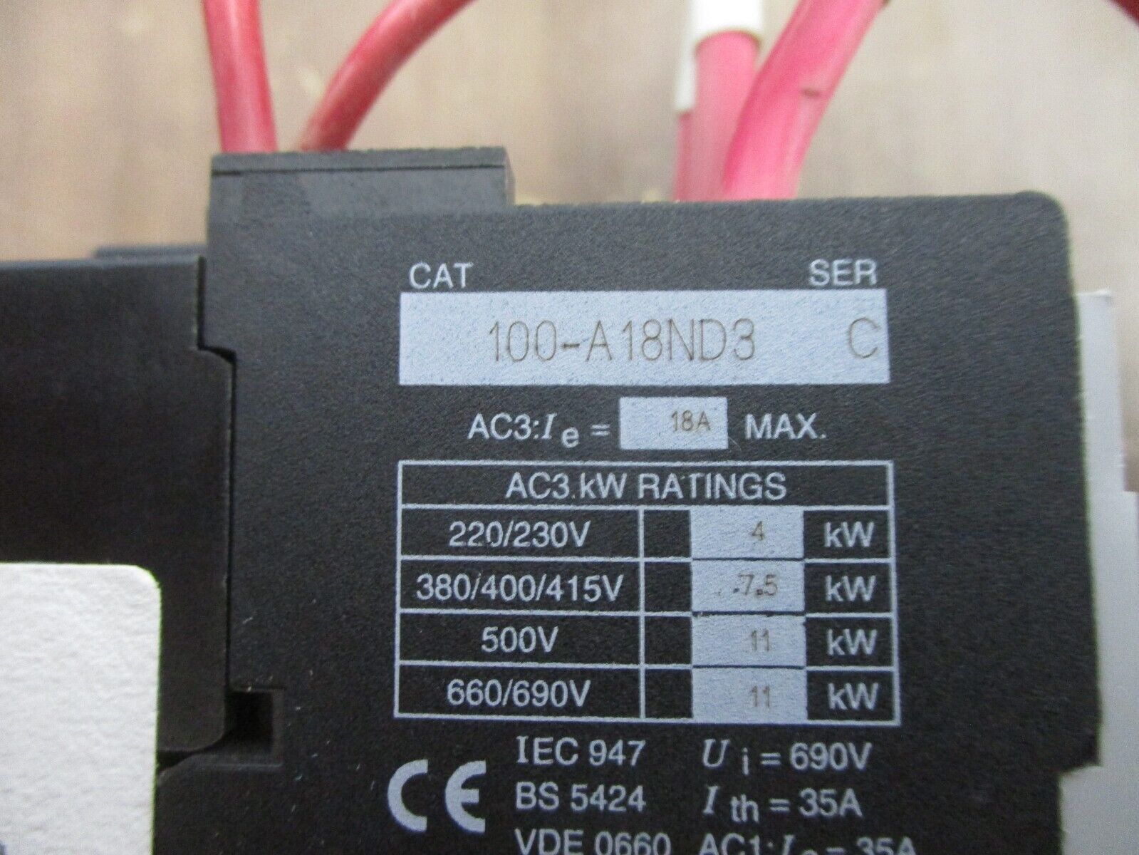 Allen-Bradley Starter 100-A18ND3/193-BSC 10 B 120V Coil Trip 6-10A Used