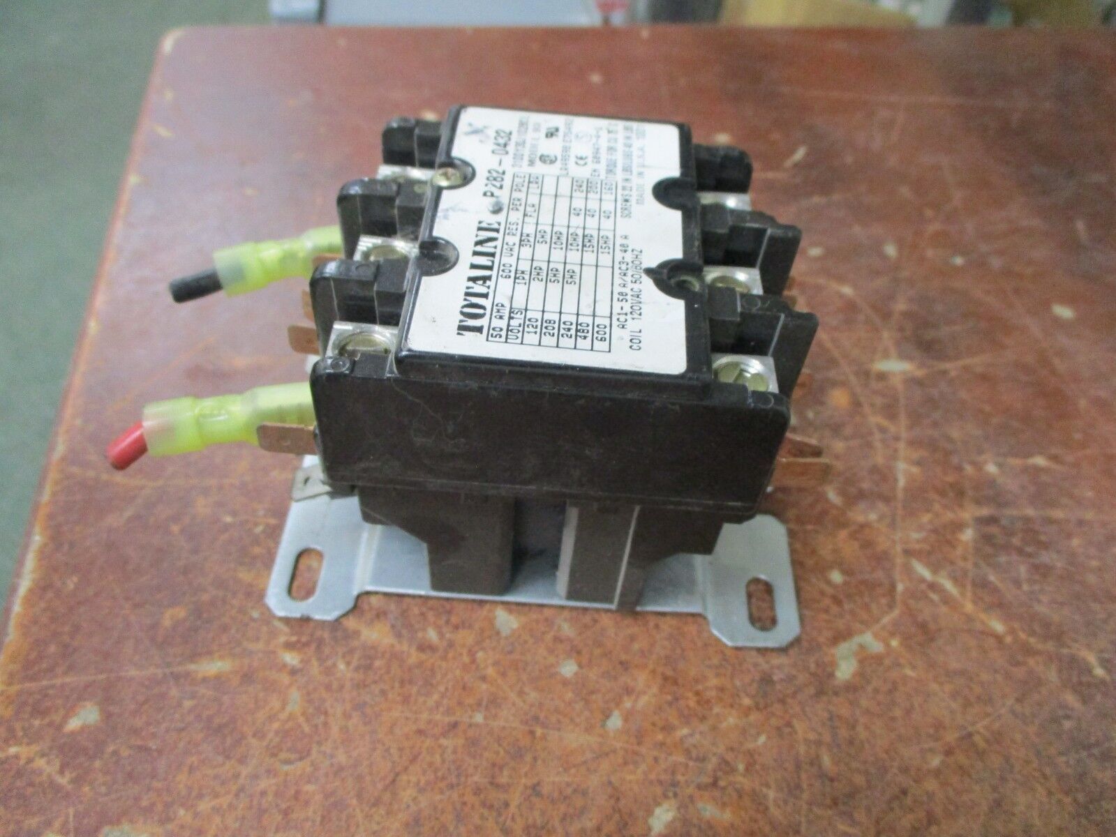 Totaline Contactor P282-0432 120V Coil 50A 600V Used