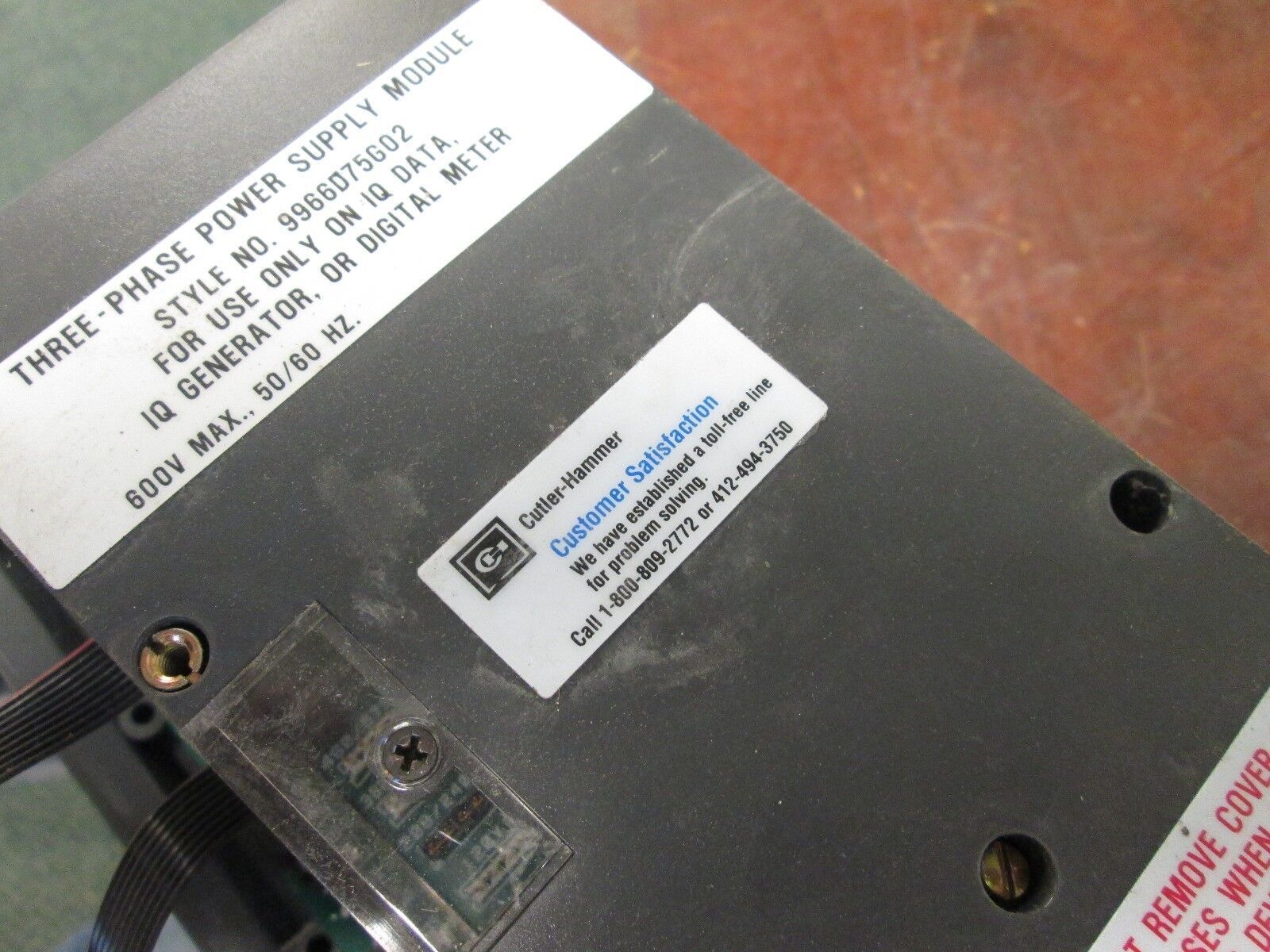 Westinghouse IQ Data Digital Meter 22996-007-01 w/ 9966D75G02 Power Supply Used