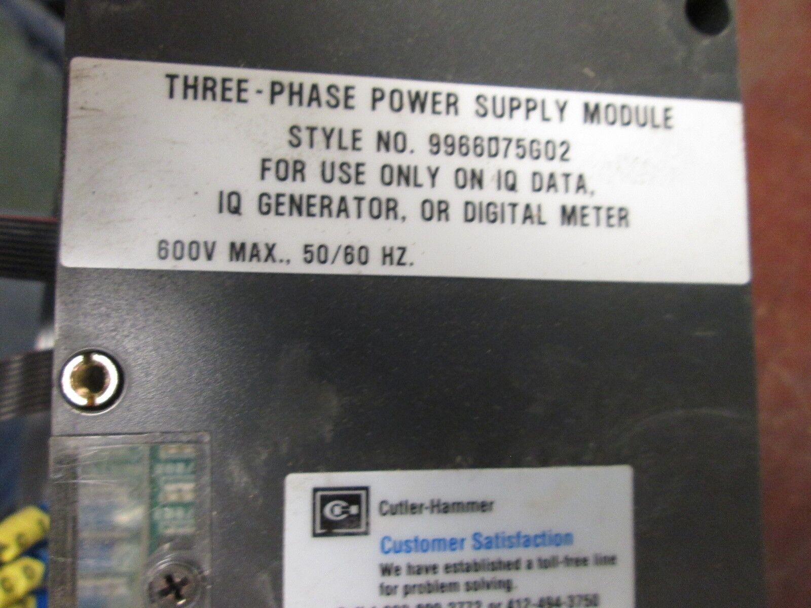 Westinghouse IQ Data Digital Meter 22996-007-01 w/ 9966D75G02 Power Supply Used