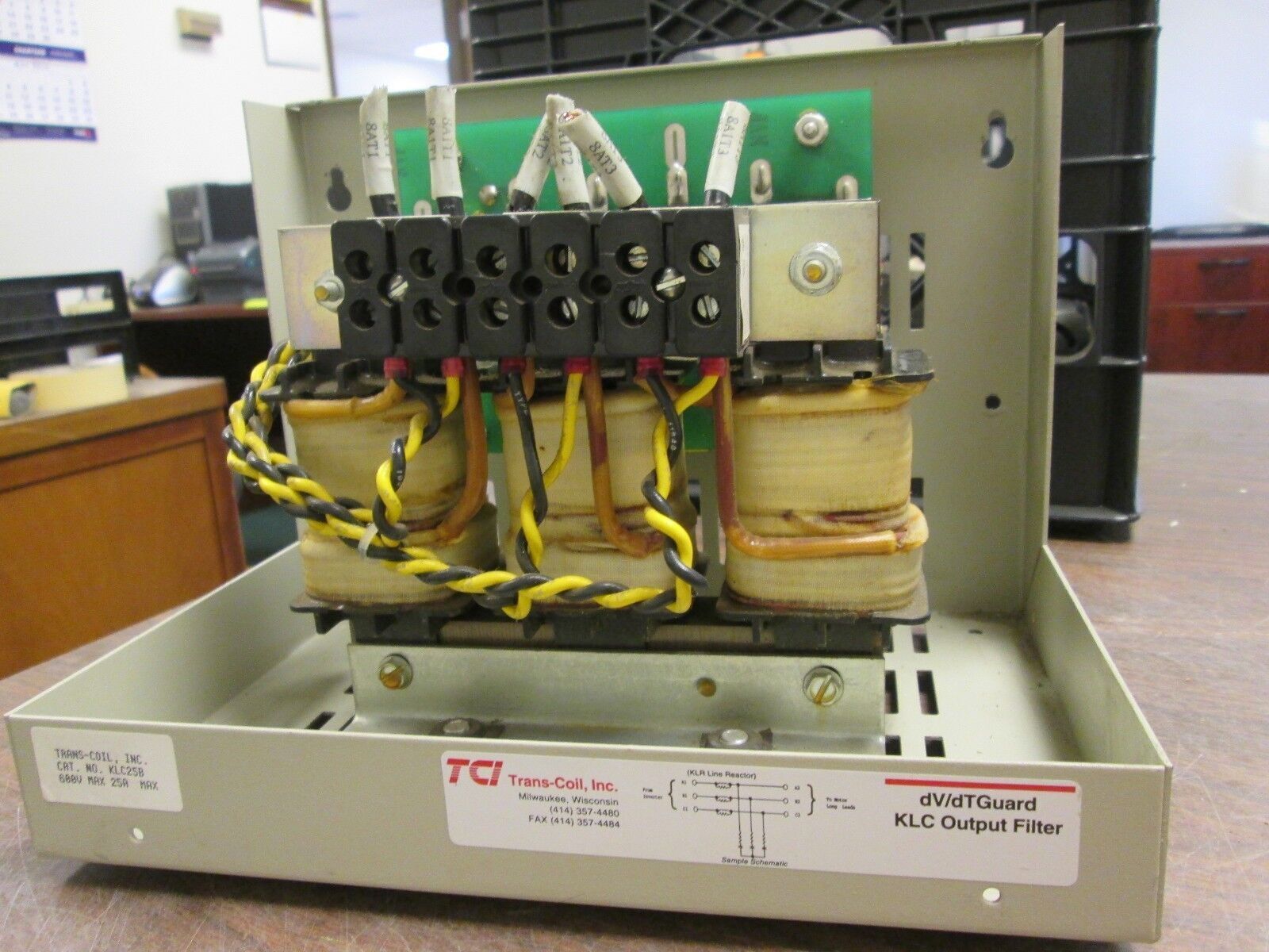 TCI dV/dTGaurd KLC Output Filter KLC25B 600V 25A Used