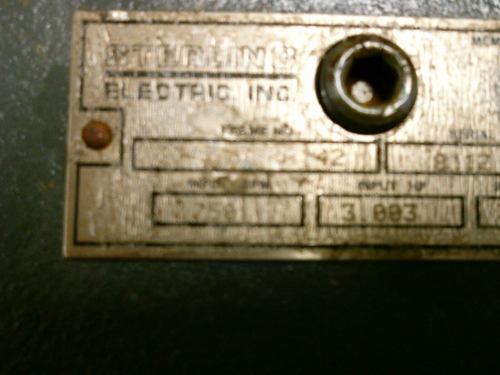 Sterling Electric Reducer 232522030 Ratio 30:1 2750RPM In 3.003HP In Used