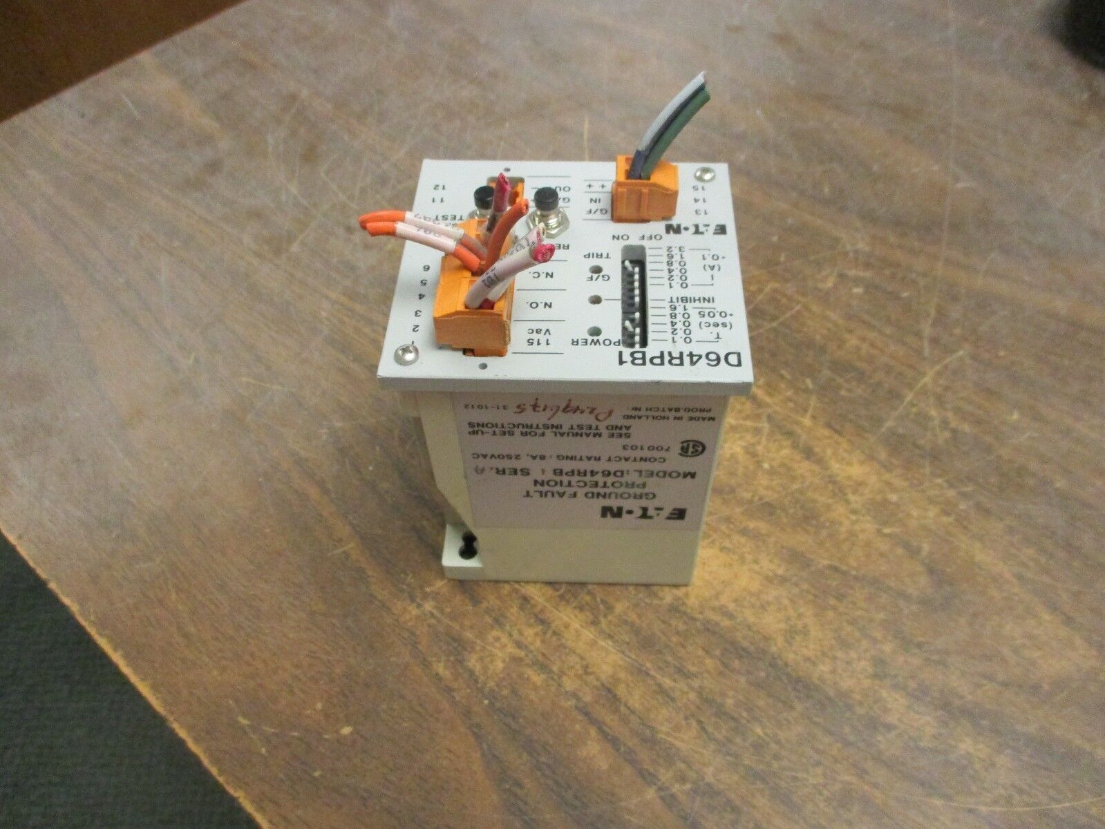 Eaton Ground Fault Relay D64RPB1 115V Used