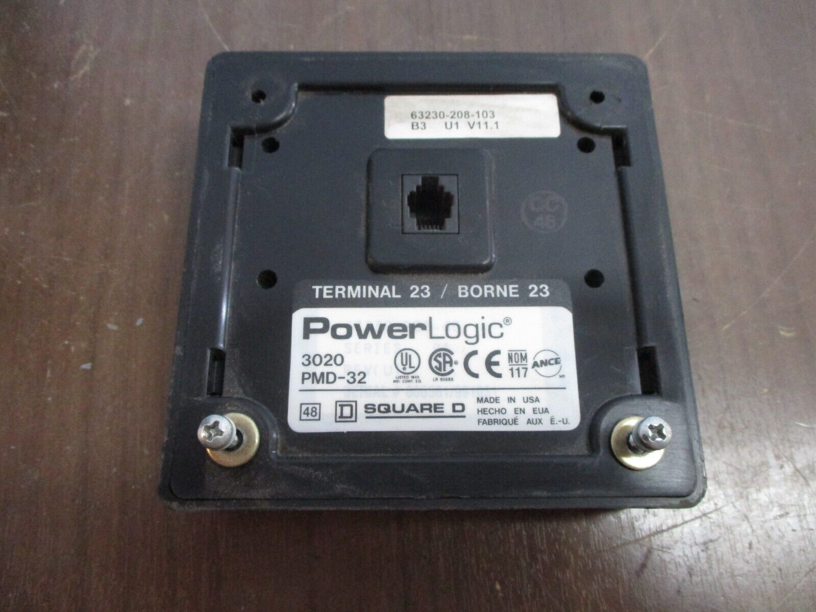 Square D PowerLogic Power Meter w/ Display 3020 PM-620 / 3020 PMD-32 *No Cable*