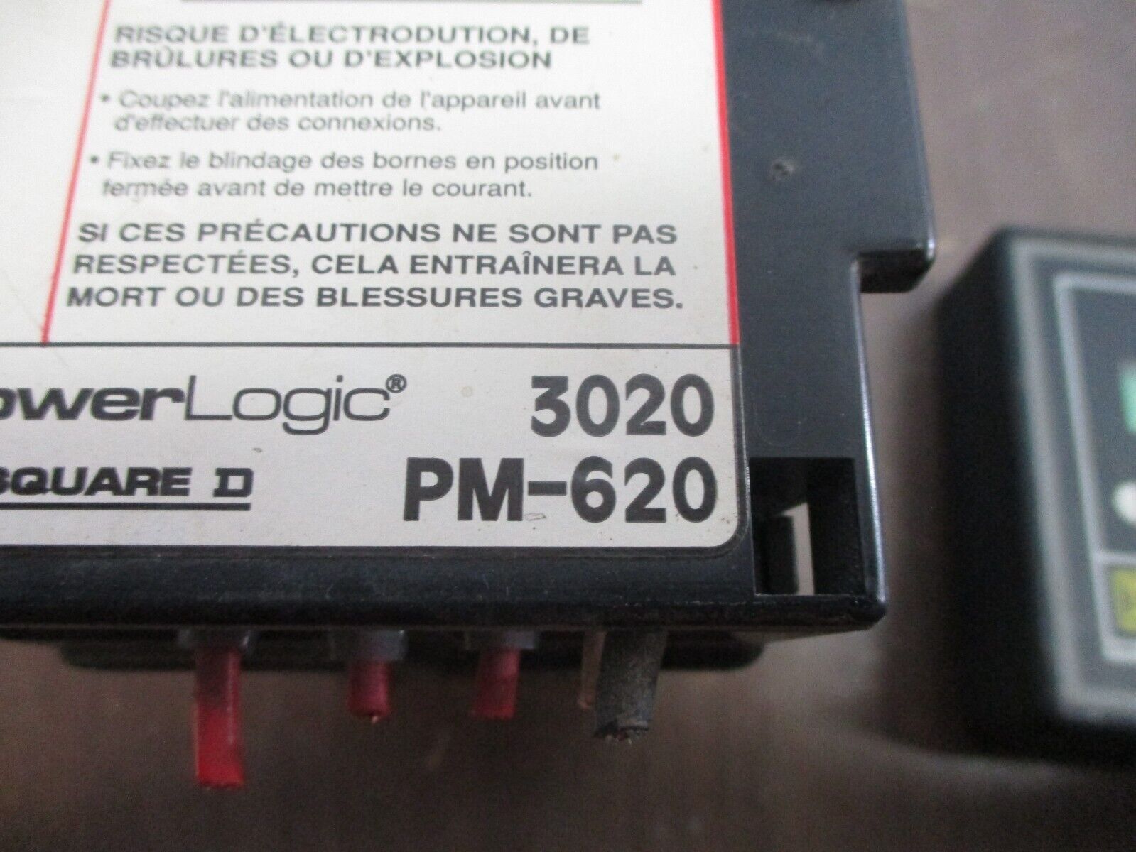 Square D PowerLogic Power Meter w/ Display 3020 PM-620 / 3020 PMD-32 *No Cable*