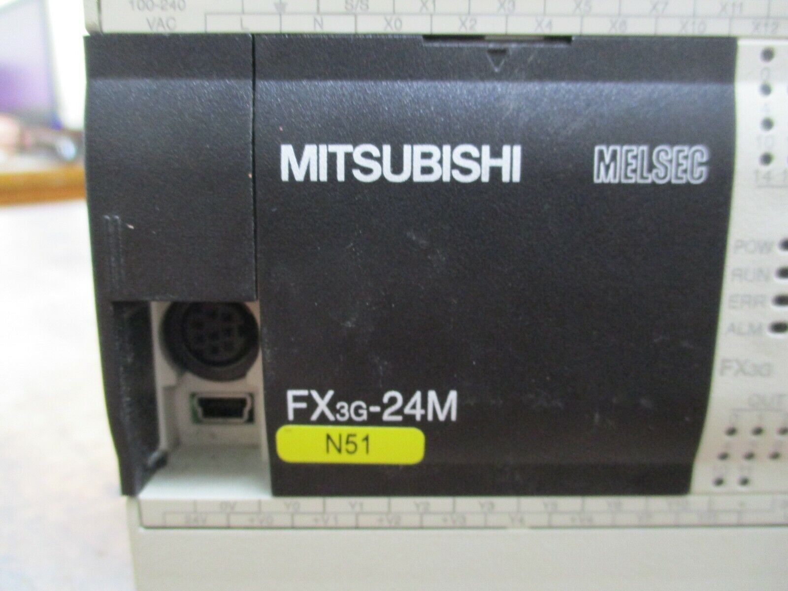 Mitsubishi Power Supply FX3G-24MT/ESS Input: 100-240VAC, 50/60Hz, 32W Used