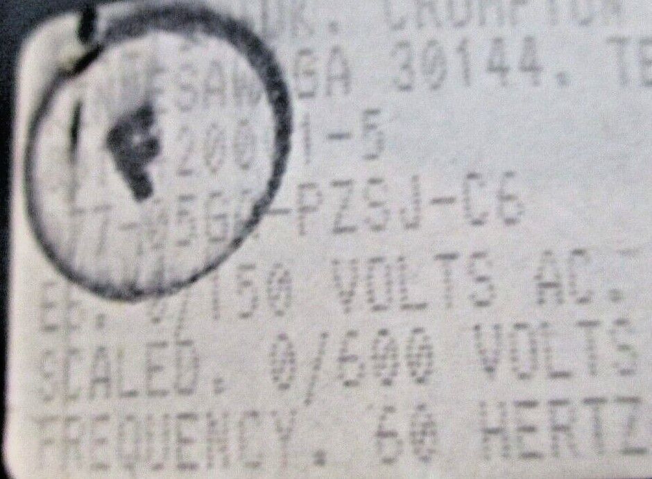 Crompton AC Voltmeter 077-05GA-PZSJ-C6 Range: 0-600V Used