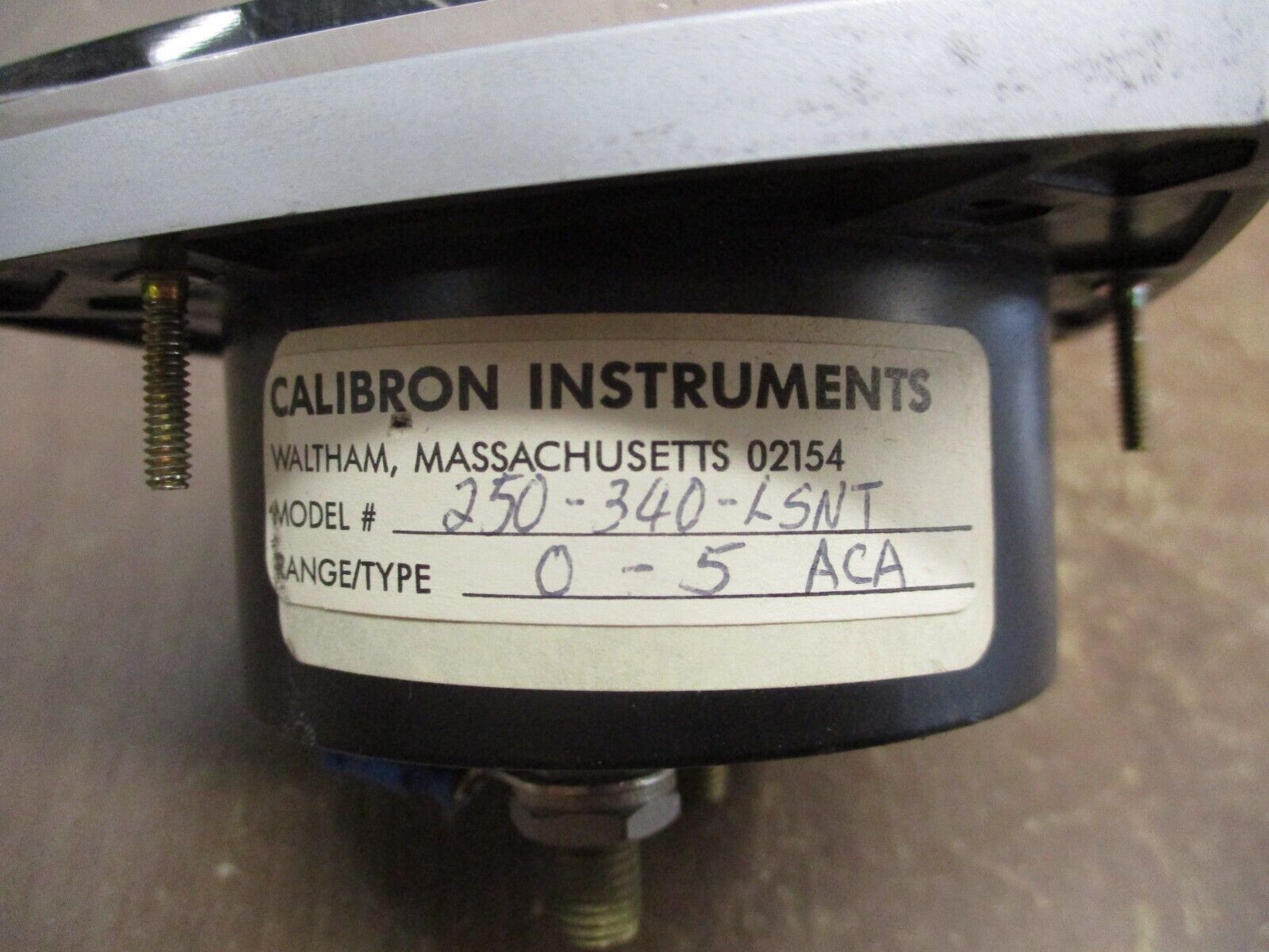 Calibron Instruments AC Ammeter 250-340-LSNT Range: 0-50A Used