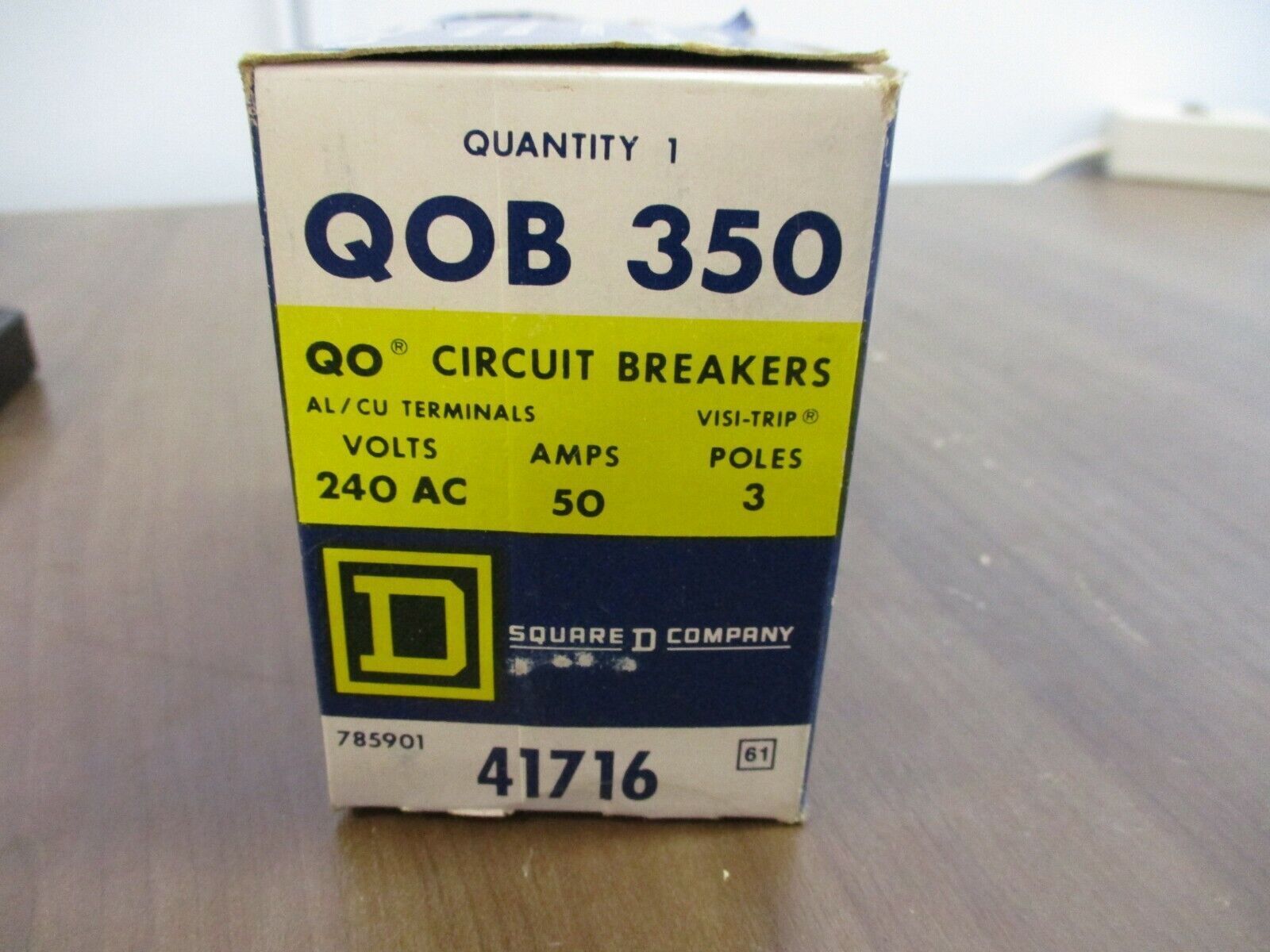 Square D QO Circuit Breaker QOB 350 50A 240V 3P New Surplus
