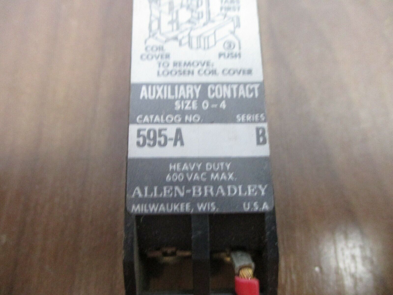 Allen-Bradley Aux Contact 595-A Ser. B Size: 0-4 600V *Lot of 4* Used